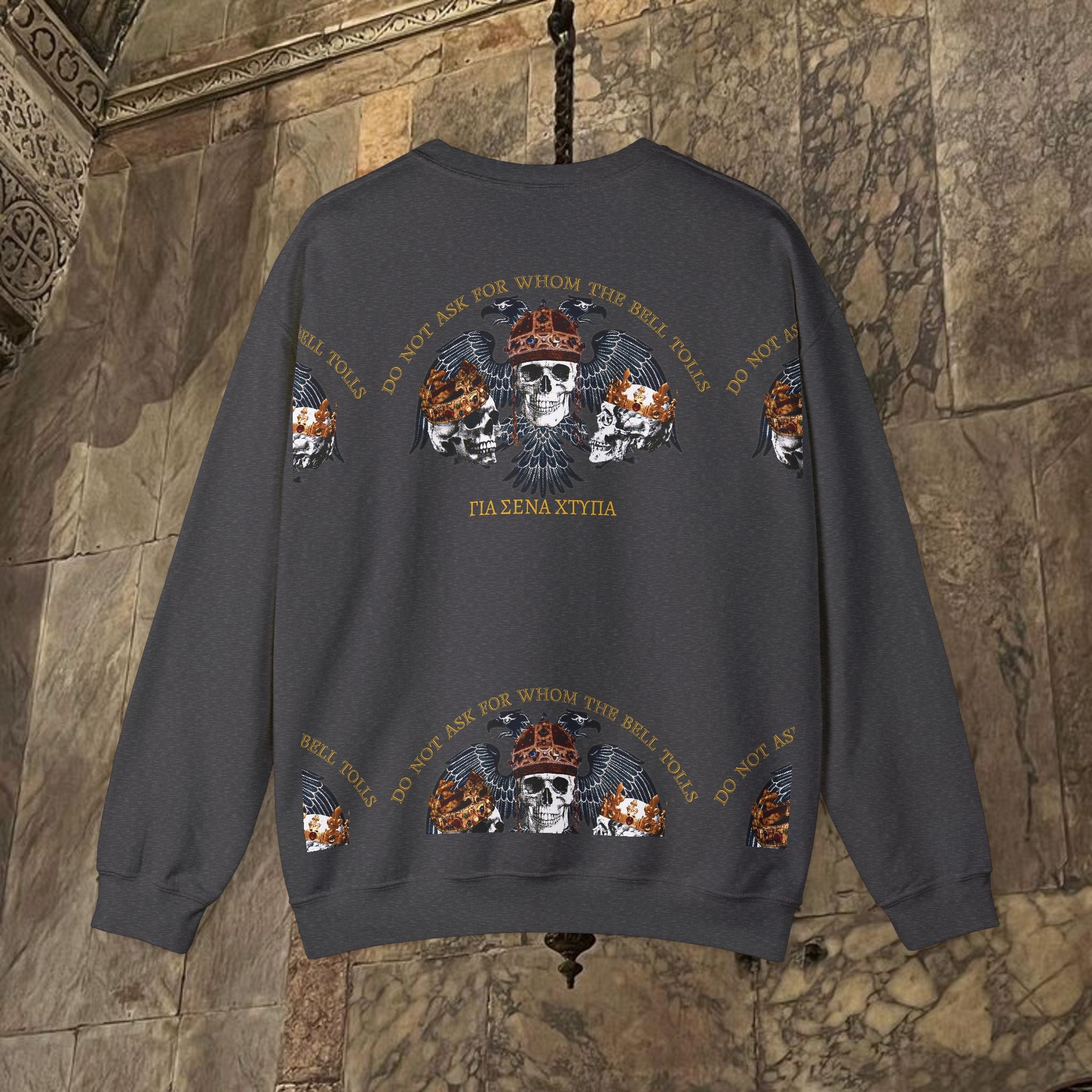 The Kings Fate Byzantine Inspired Graphic Crewneck Sweatshirt Back Version