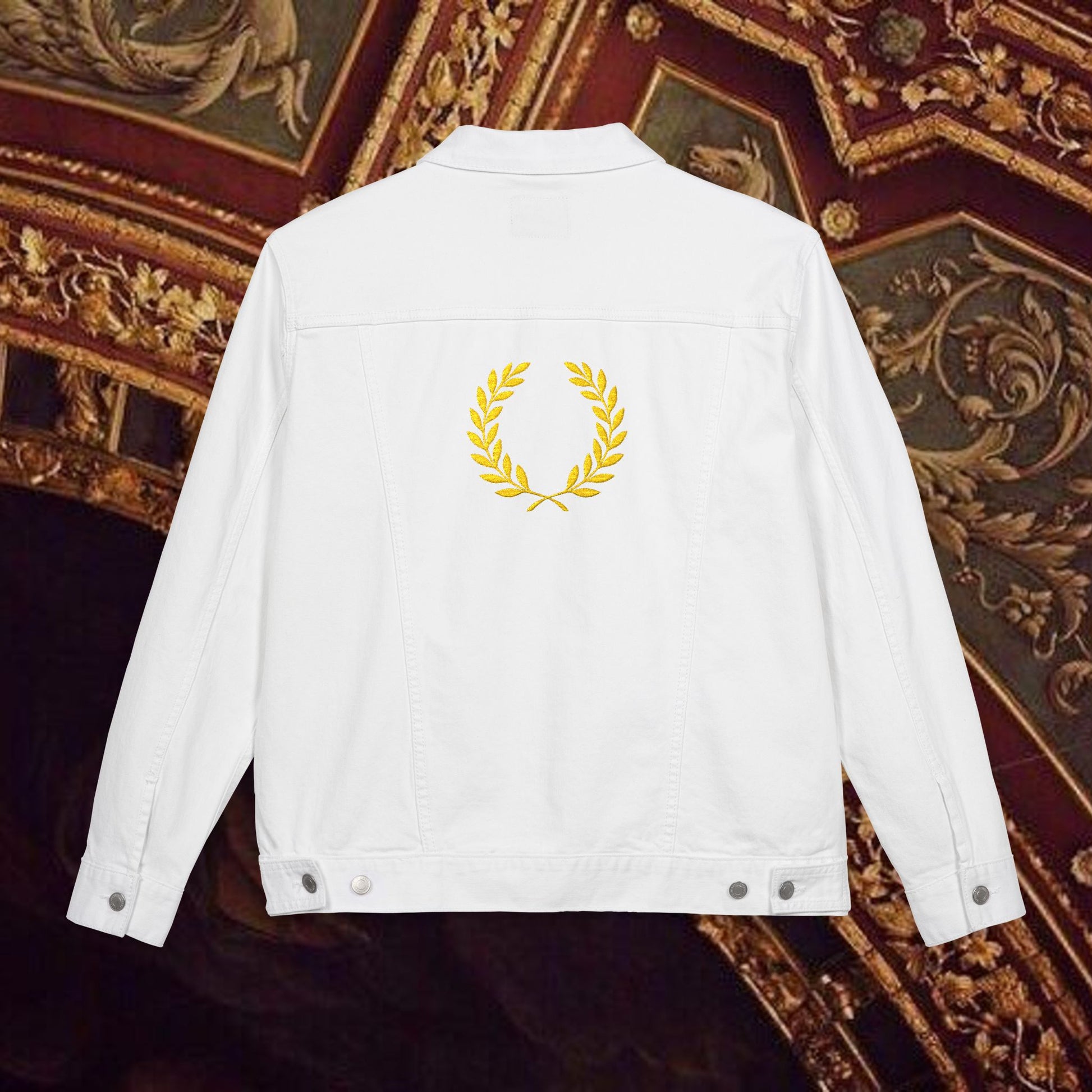 The Emperor's Golden Laurel Unisex Denim Jacket (Embroidery)