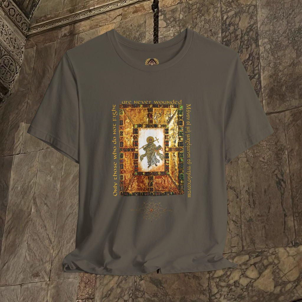 The Scholar's Manuscript Byzantine Inspired Medieval Cotton Graphic T-Shirt
