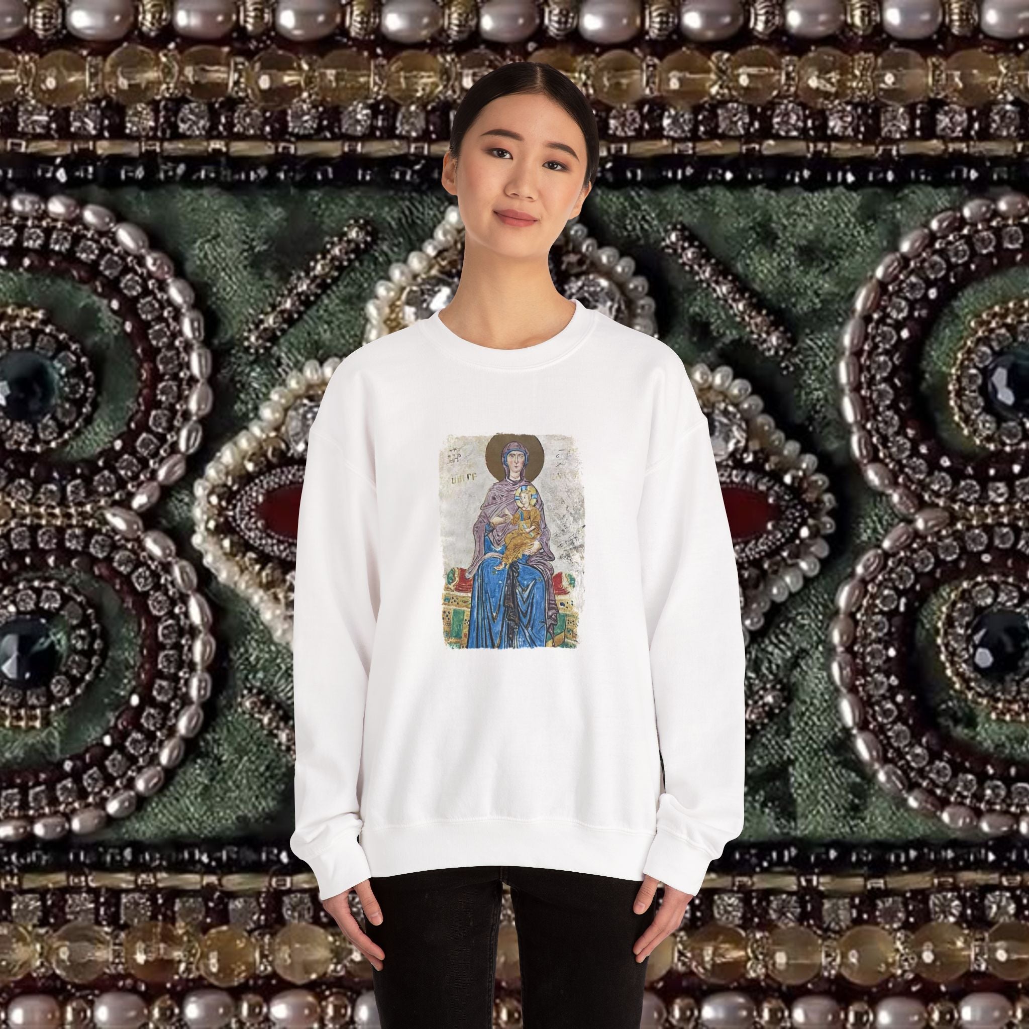 Medieval Armenian Manuscript Art Cotton Graphic Sweatshirt