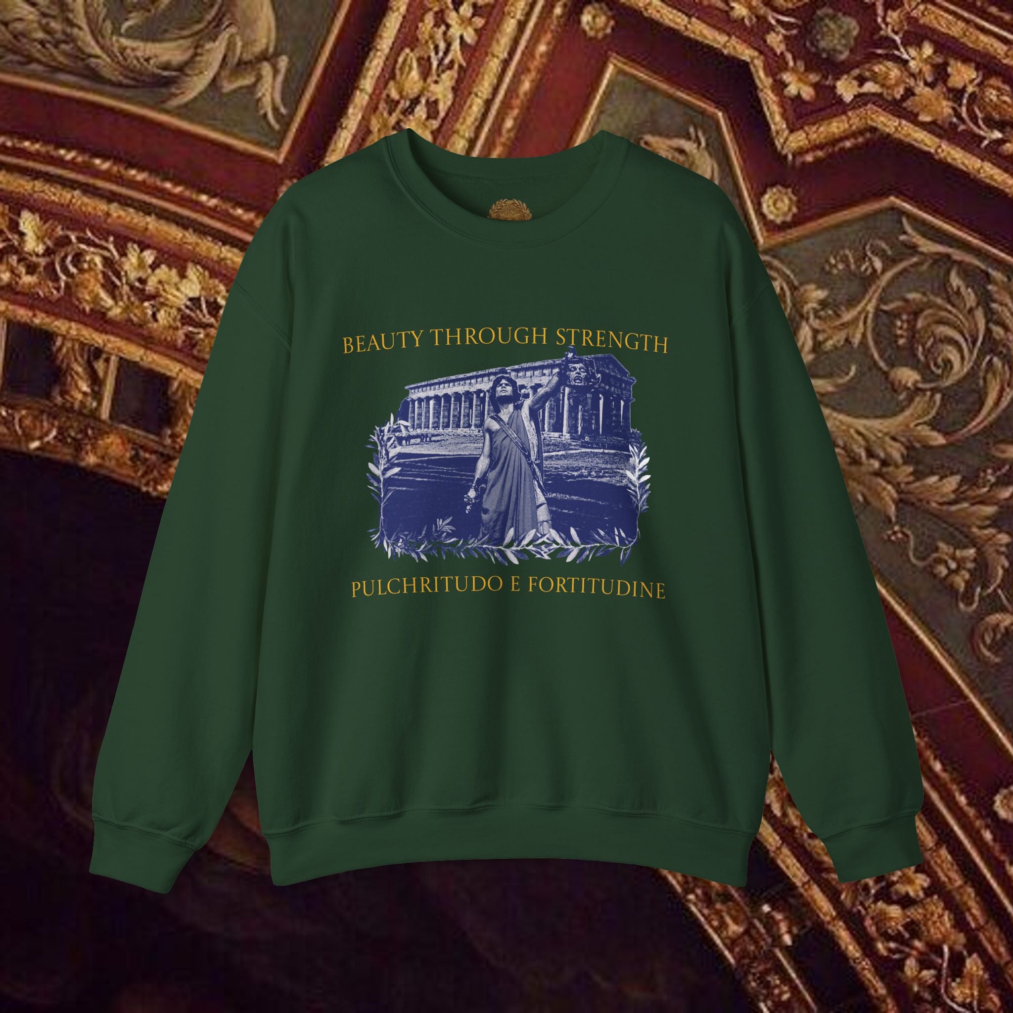 The Hero's Victory Classically-Themed Cotton Graphic T Sweatshirt