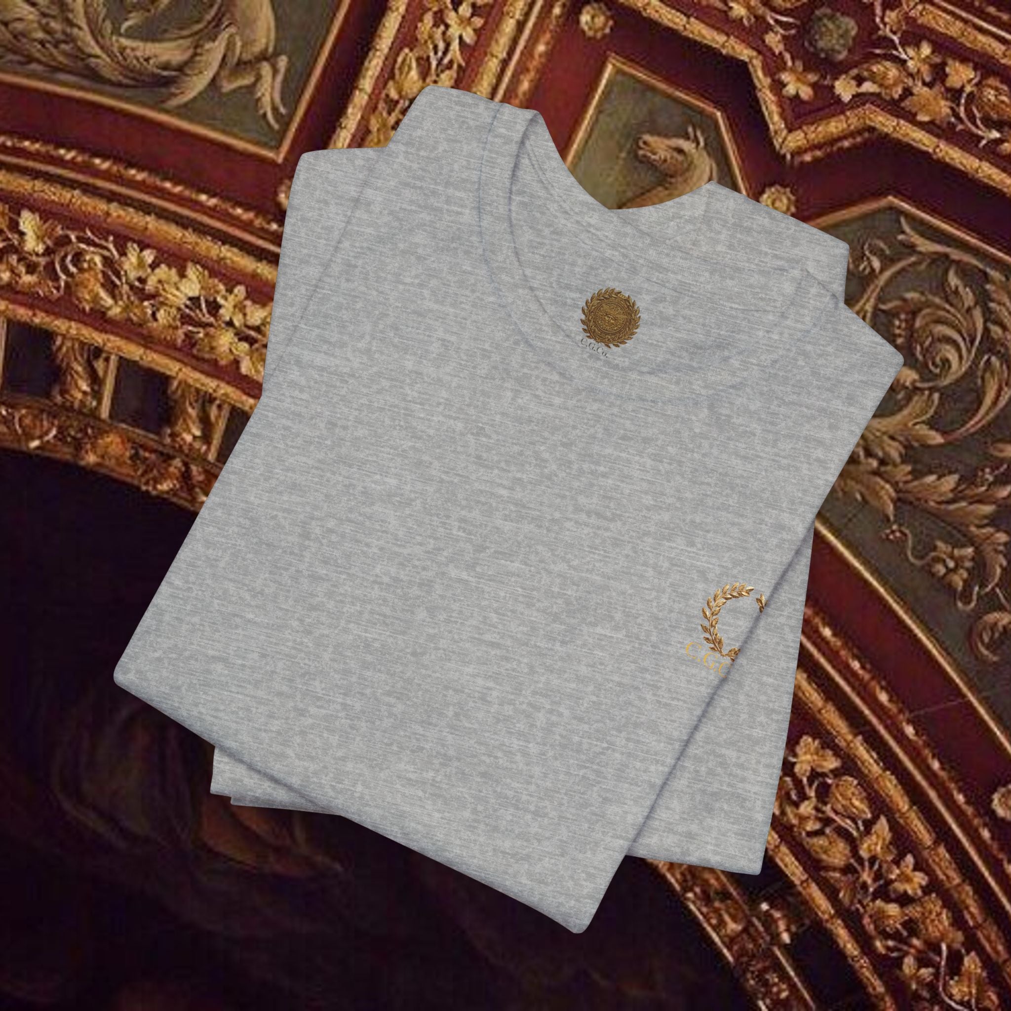 Title: The Hero's Victory Classically-Themed Cotton Graphic T Shirt Back Version