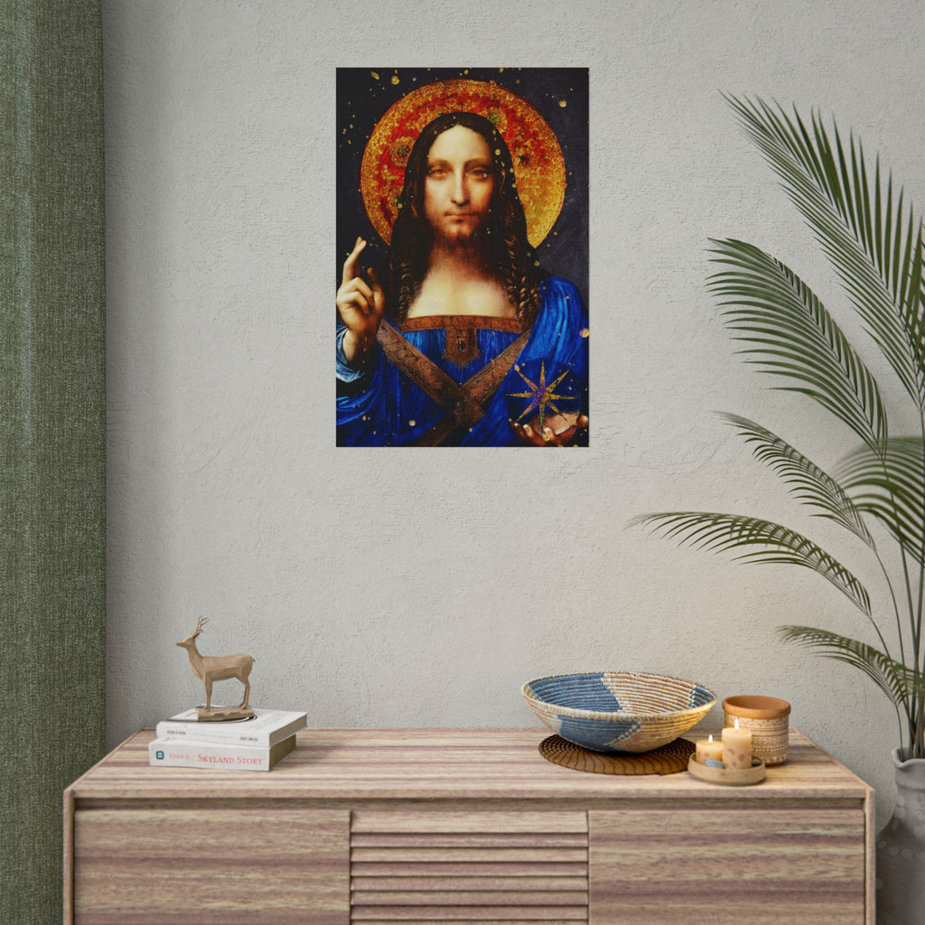 Leonardo da Vinci's Salvator Mundi Remixed Fine Art Print