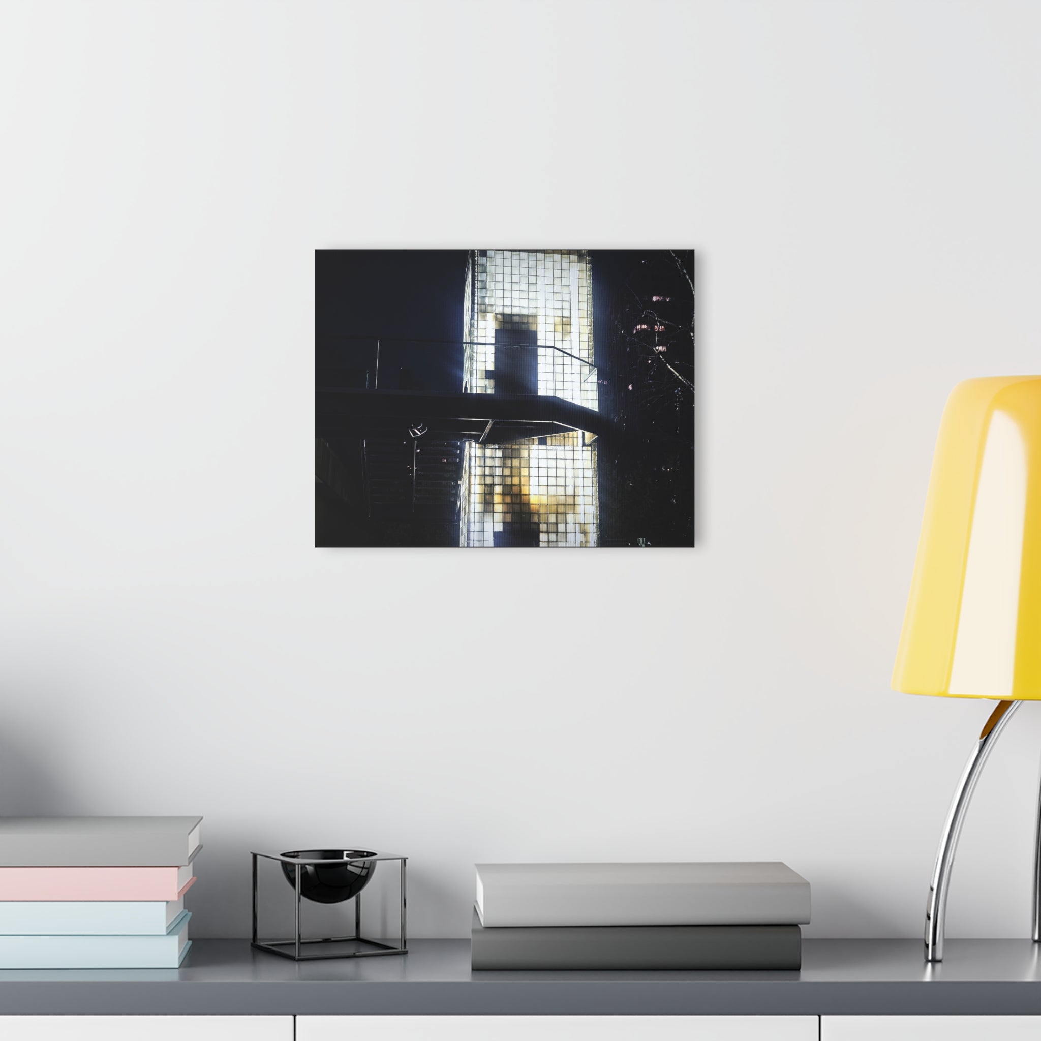 NYC Light Grid Tower Acrylic Print