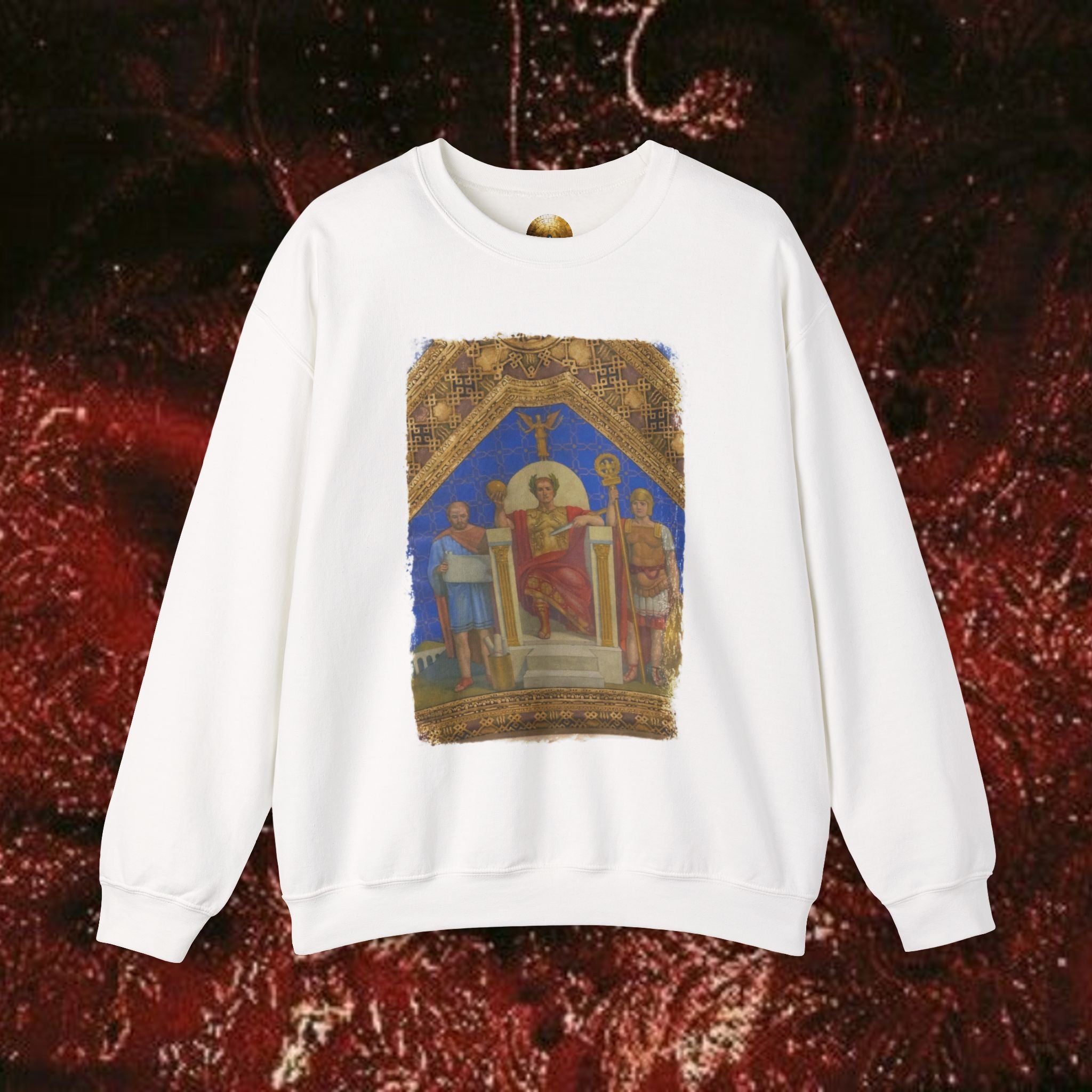 Imperial Throne Art Sweatshirt - Eternal Ruler Design | Constantine Graphics