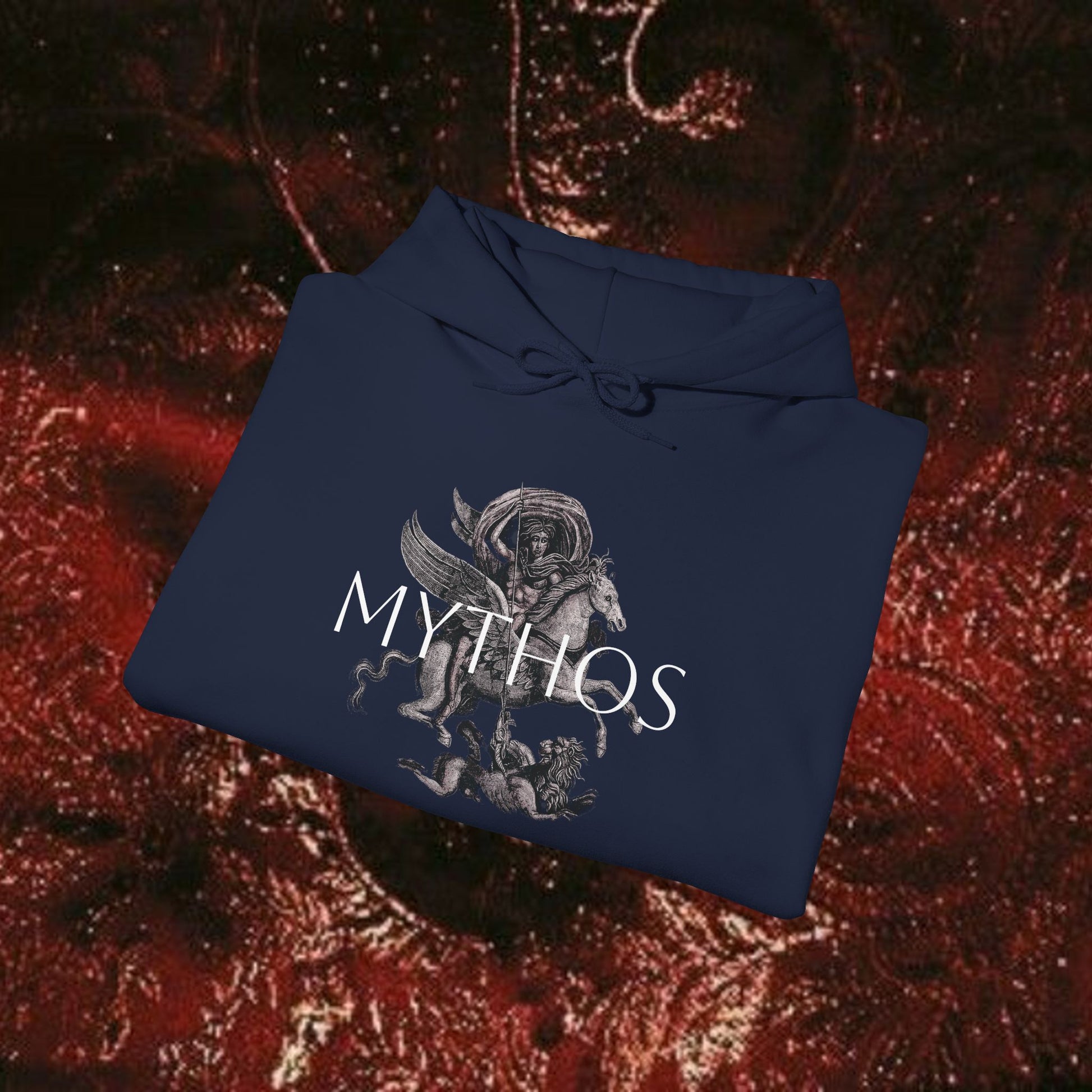 Warrior's Mythos Hooded Sweatshirt, Cozy Classically-Inspired Hoodie