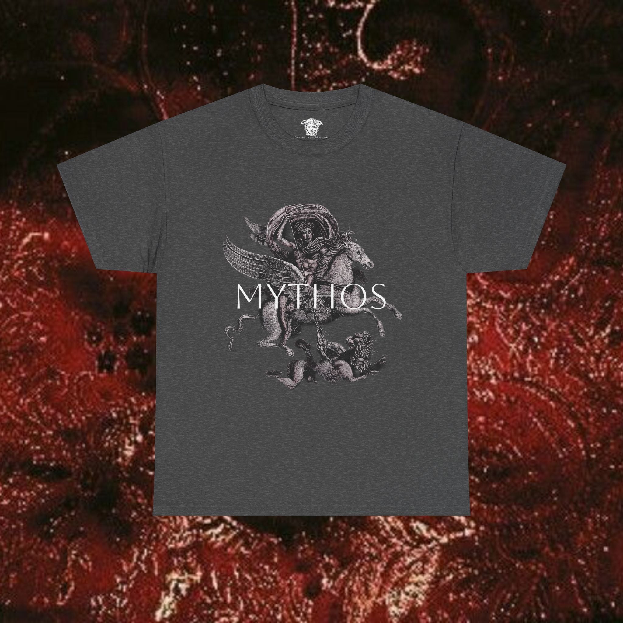 Mythos of the Warrior Graphic Tee - Unisex Heavy Cotton, Historical Shirt, Mythological Esoteric T-Shirt