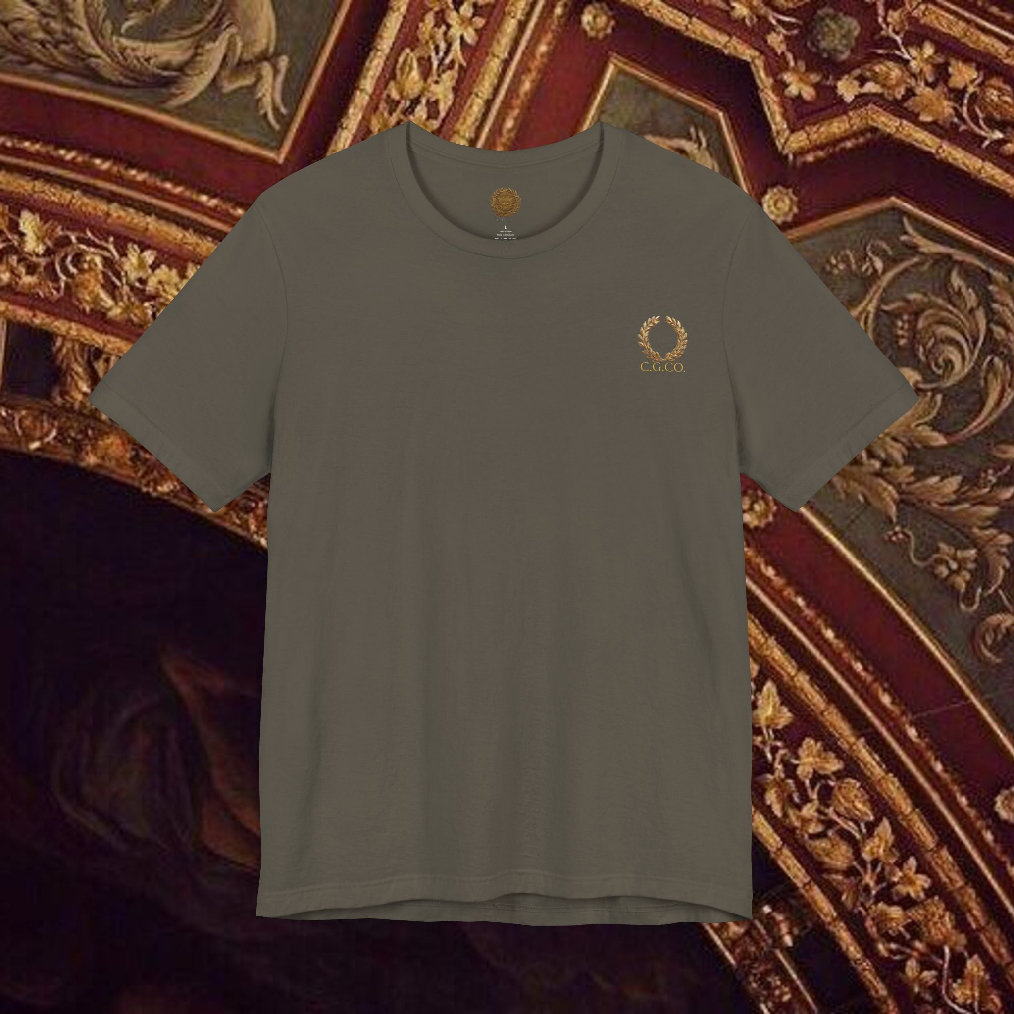 Guardian of the Temple Classically- Inspired Cotton Graphic T Shirt Back Version