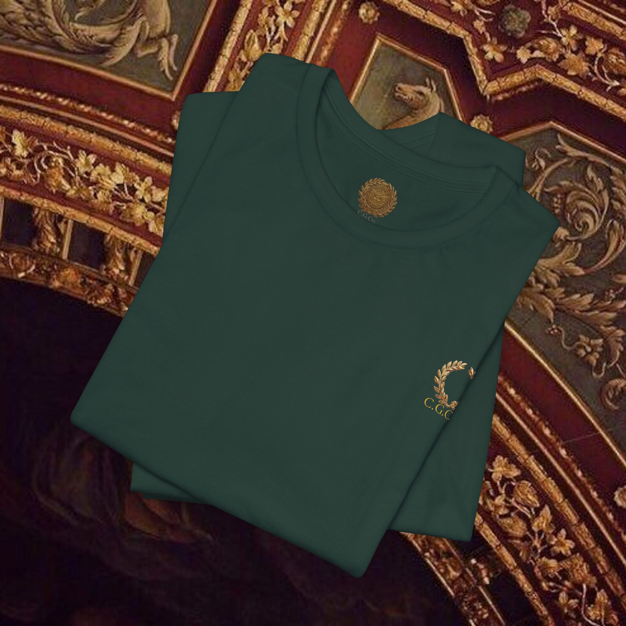 Guardian of the Temple Classically- Inspired Cotton Graphic T Shirt Back Version