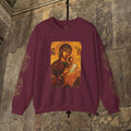Byzantine Icon Art Sweatshirt -  Mother and Child Design