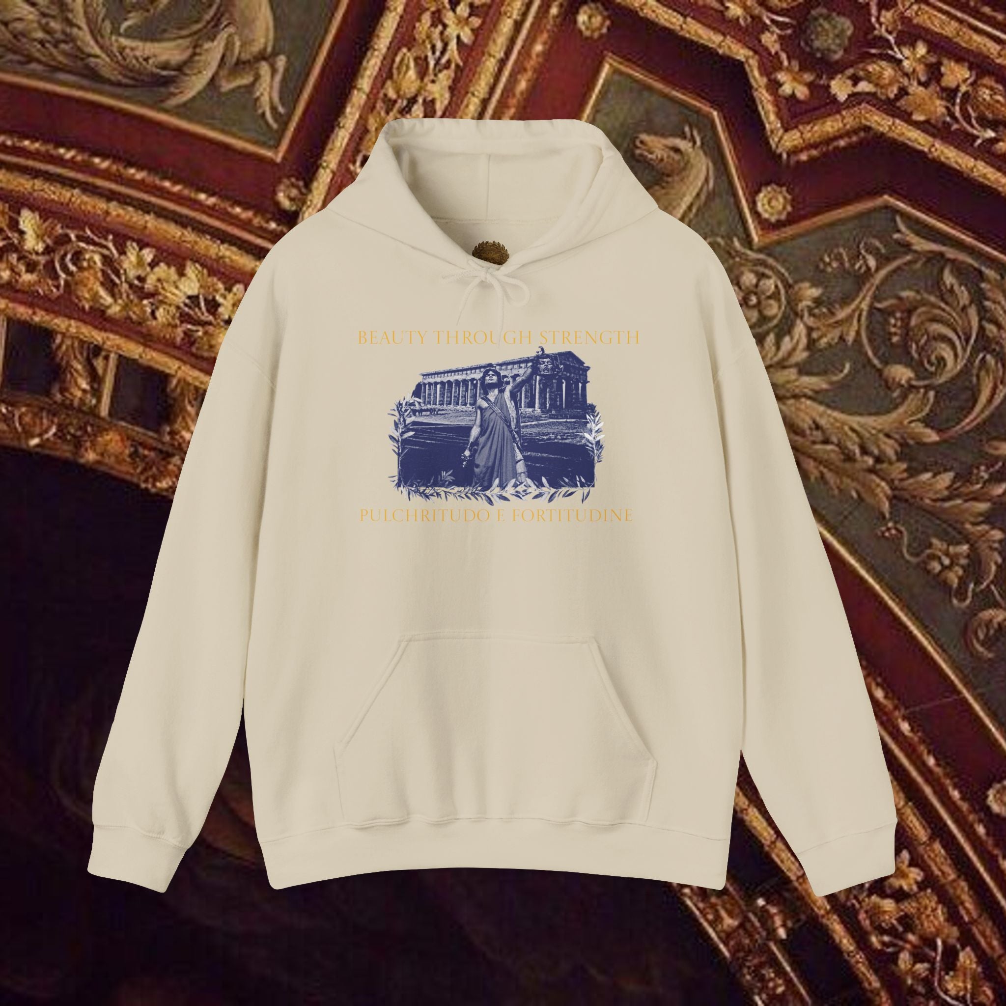 The Hero's Victory Classically-Themed Cotton Graphic Hoodie
