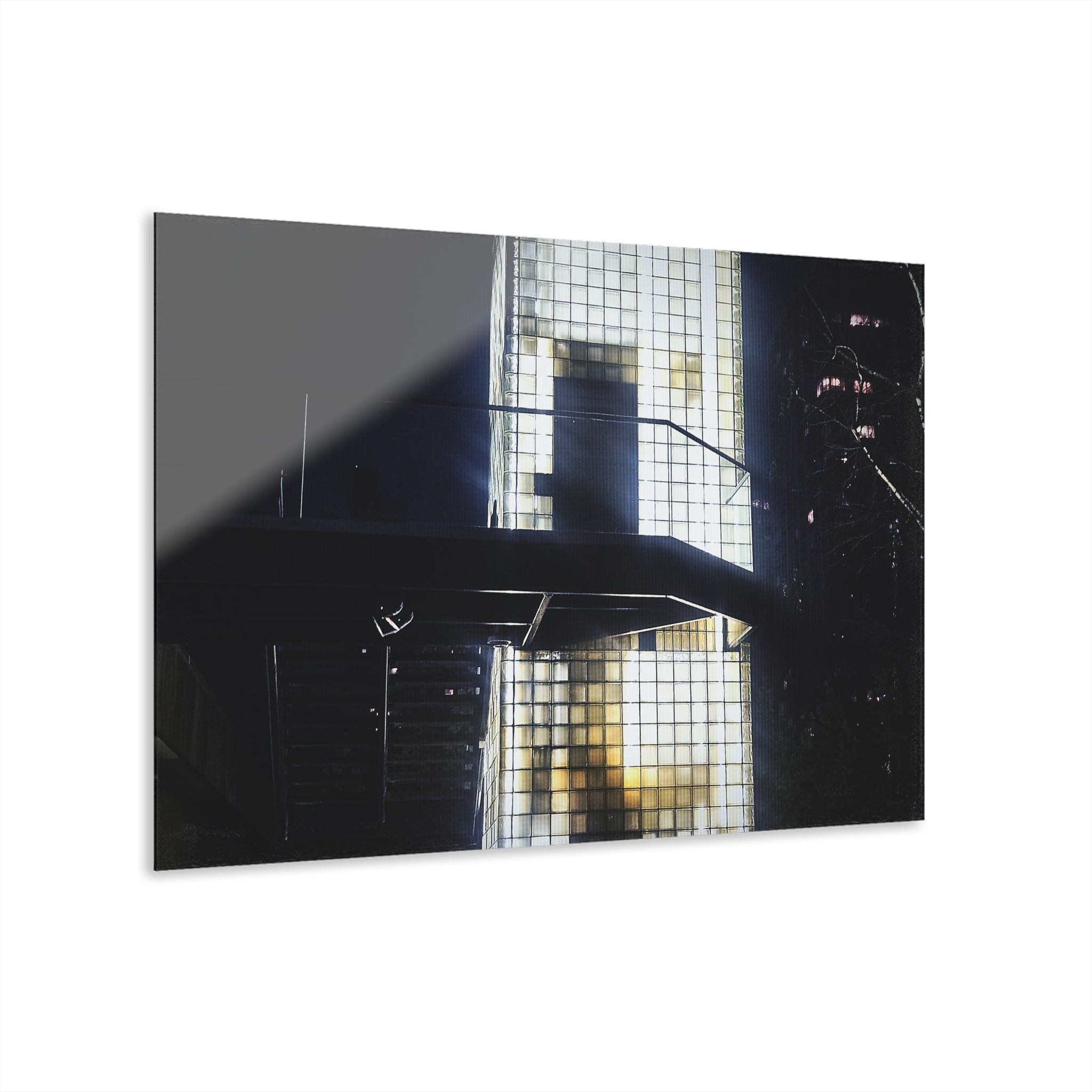 NYC Light Grid Tower Acrylic Print