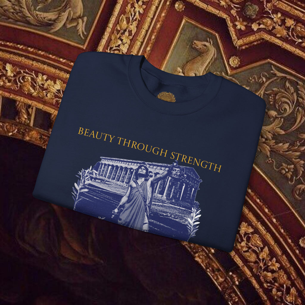 The Hero's Victory Classically-Themed Cotton Graphic T Sweatshirt