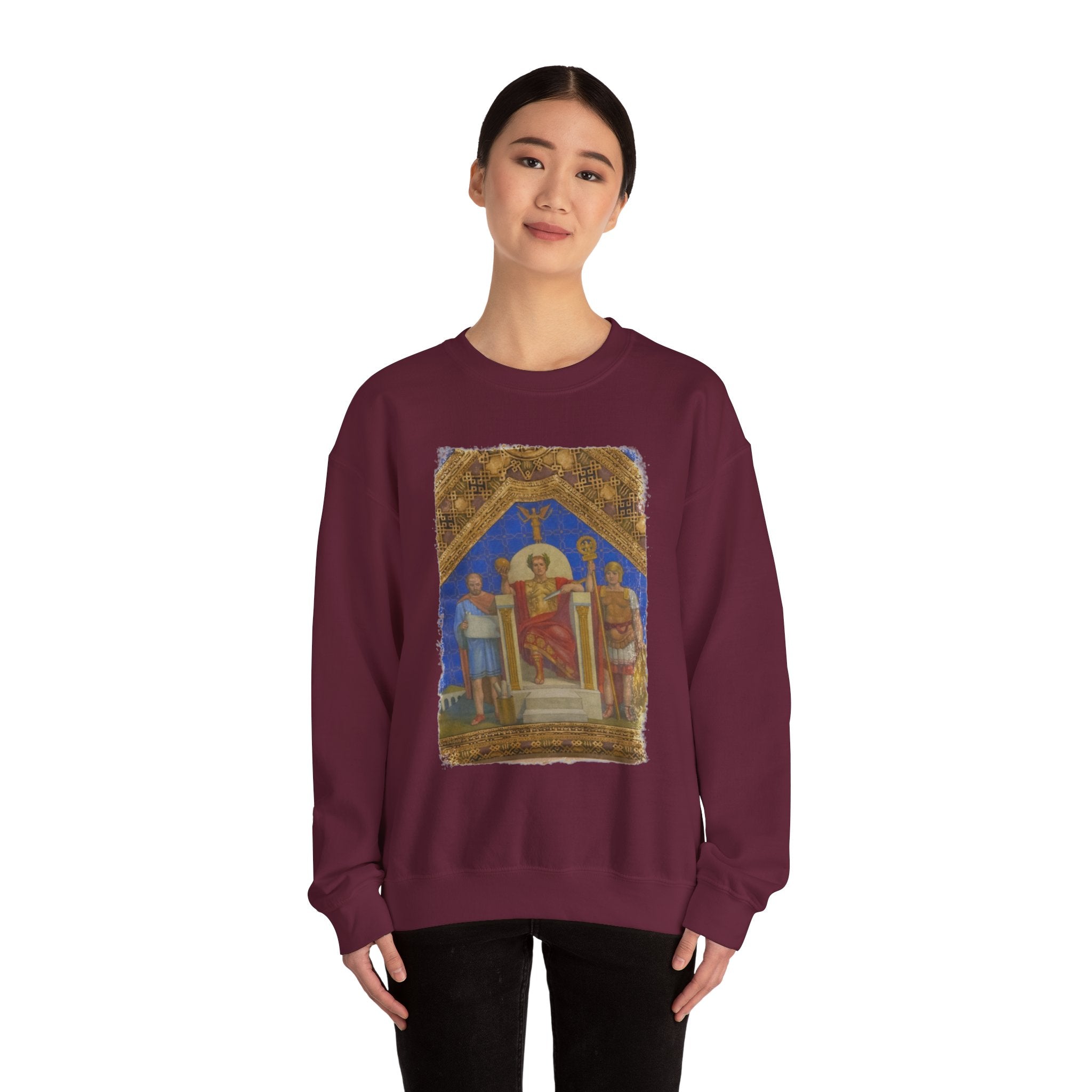 Imperial Throne Art Sweatshirt - Eternal Ruler Design | Constantine Graphics