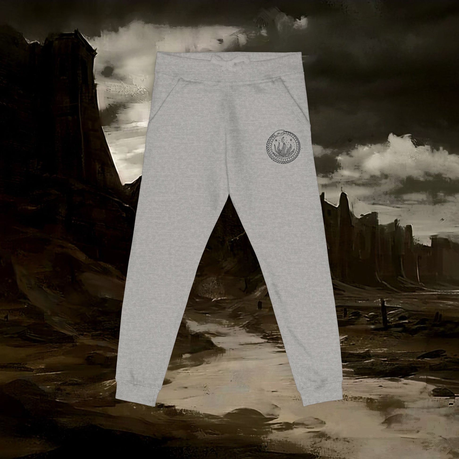 Unisex Fleece Sweatpants ( Esoteric Embroidery)