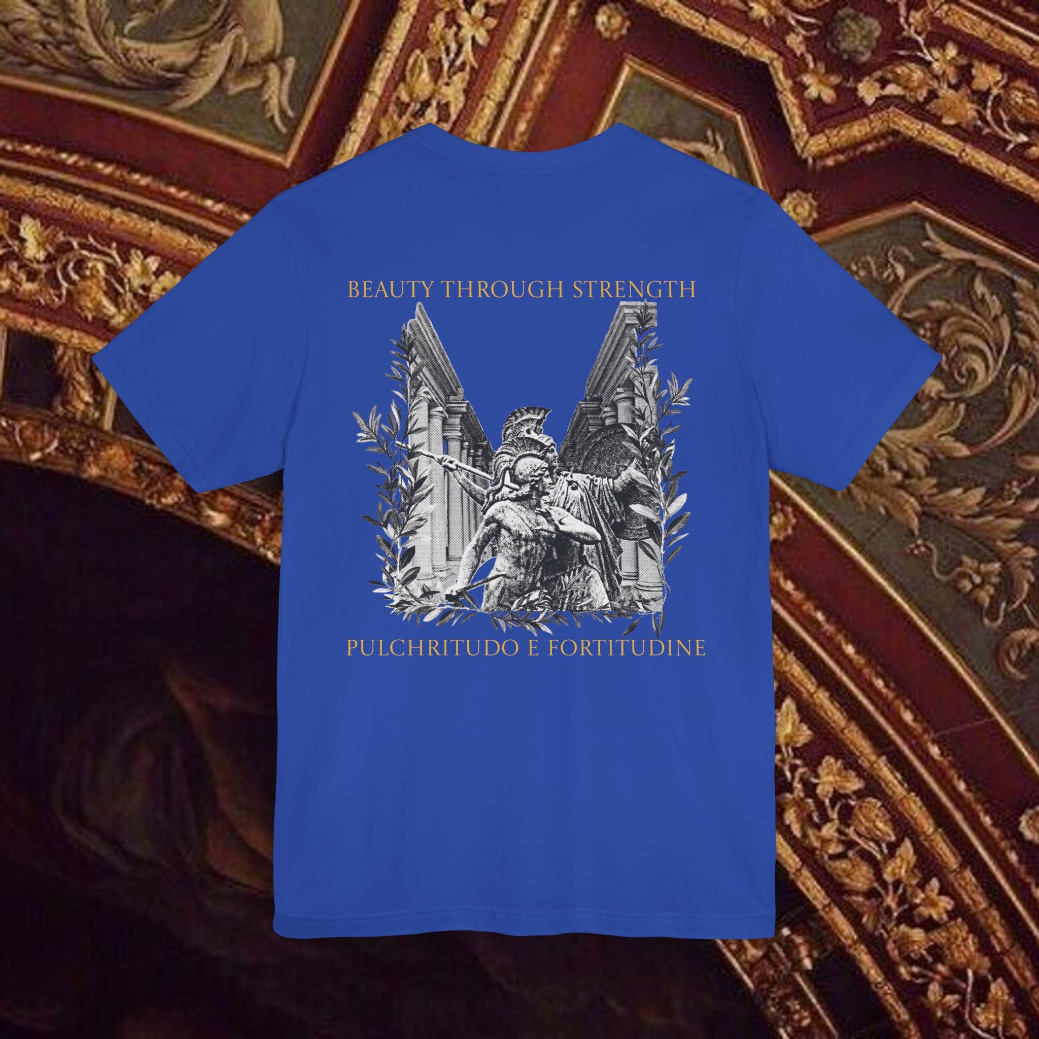 The Goddess's Protection Classically-Inspired Cotton Graphic T Shirt Back Version