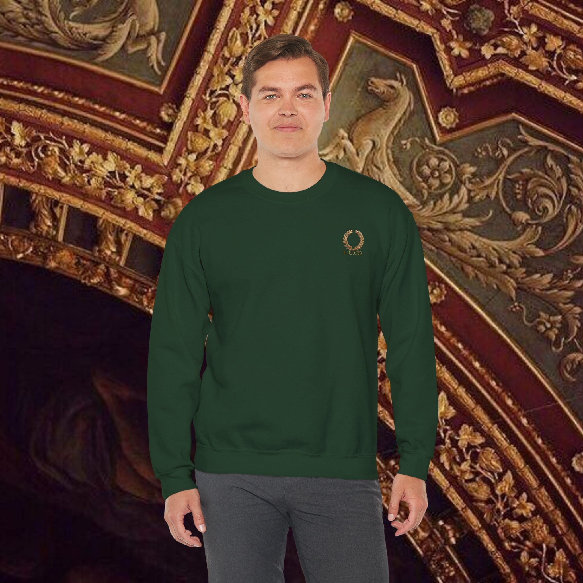 The Goddess's Protection Classically-Inspired Cotton Graphic Sweatshirt Back Version