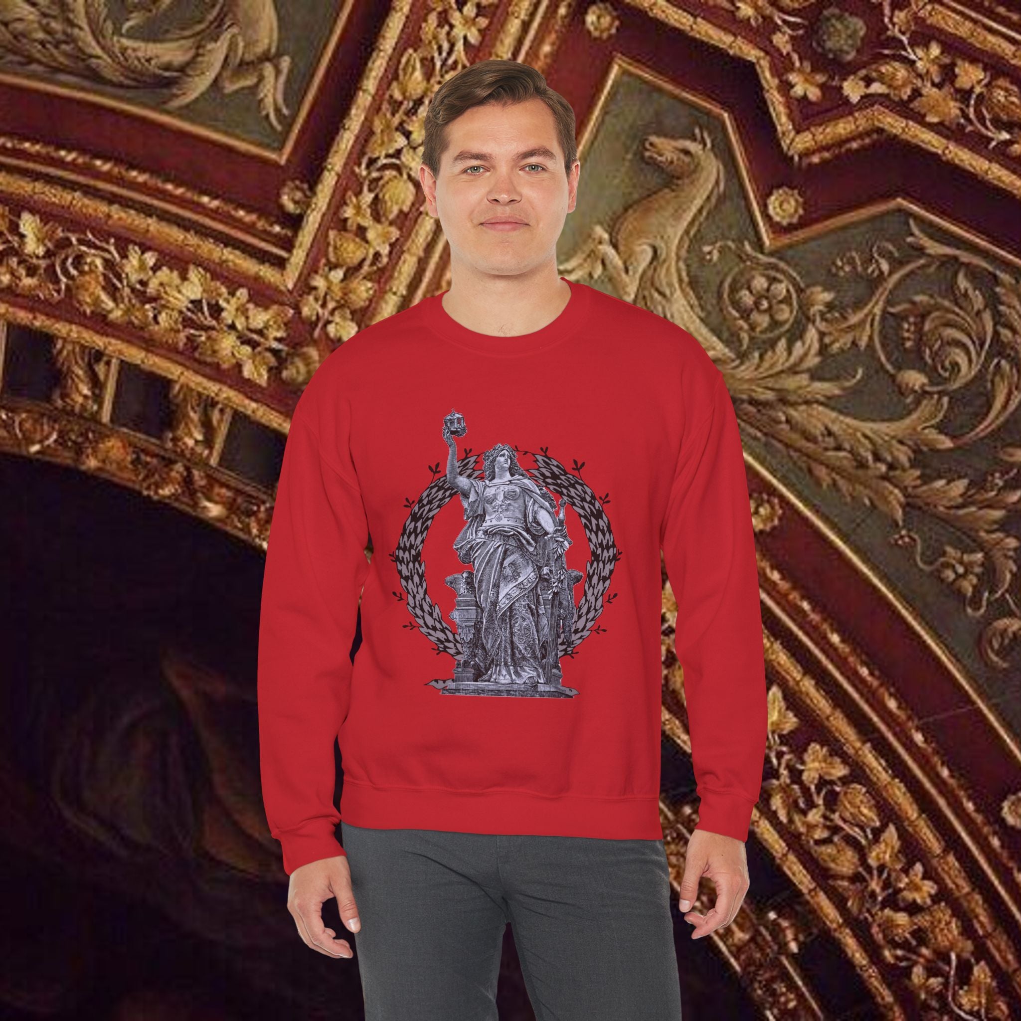 Goddess Victory Neo-Classical Crewneck Sweatshirt piece