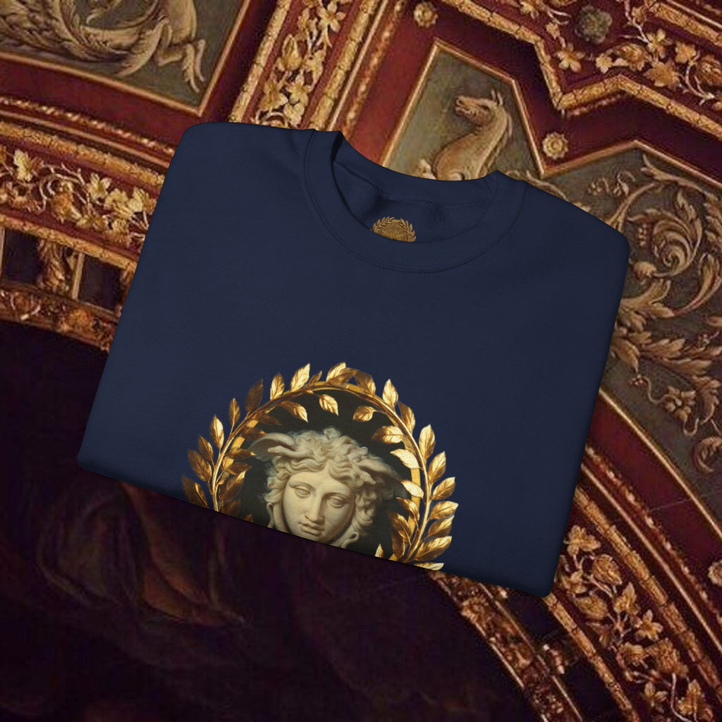 Medusa's Gaze Classical Inspired Mythology Unisex Heavy Blend Crewneck Graphic Sweatshirt
