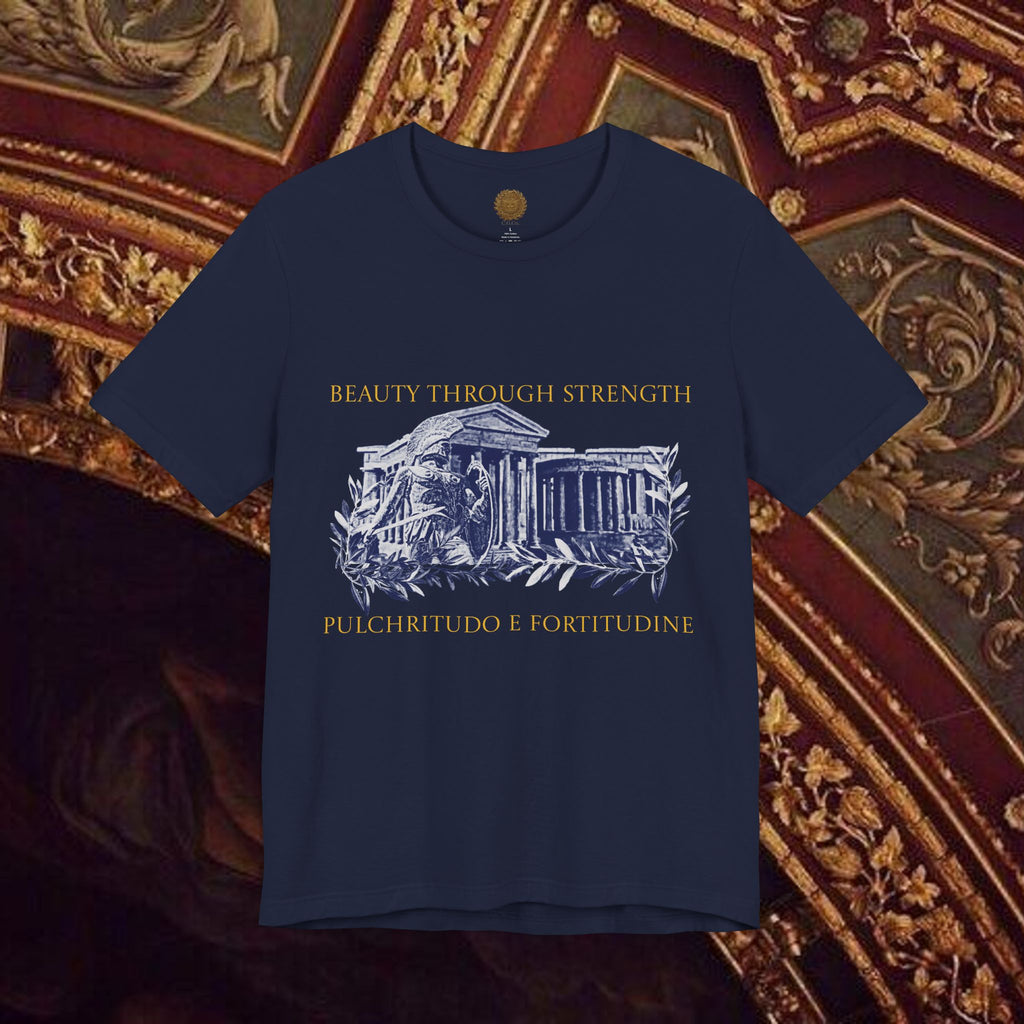 Guardian of the Temple Classically- Inspired Cotton Graphic T Shirt