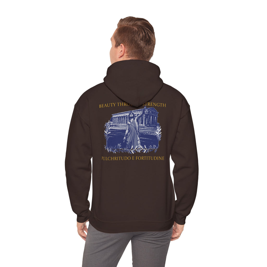 The Hero's Victory Classically-Themed Cotton Graphic Hoodie