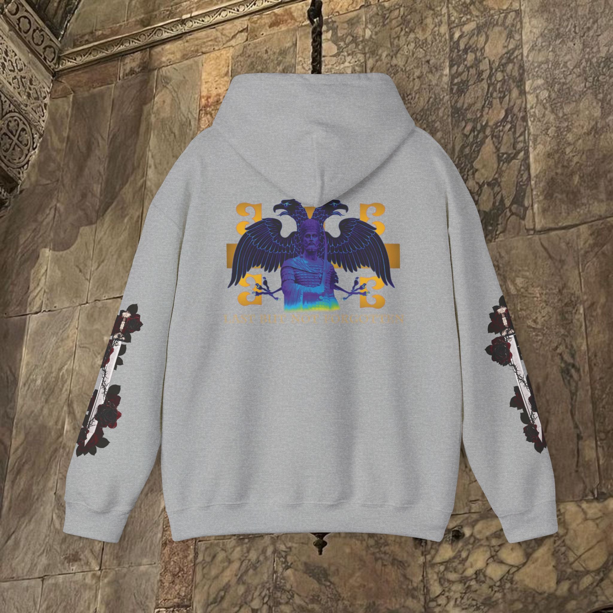 The Last Great Emperor Byzantine Inspired Graphic Hoodie Back Version