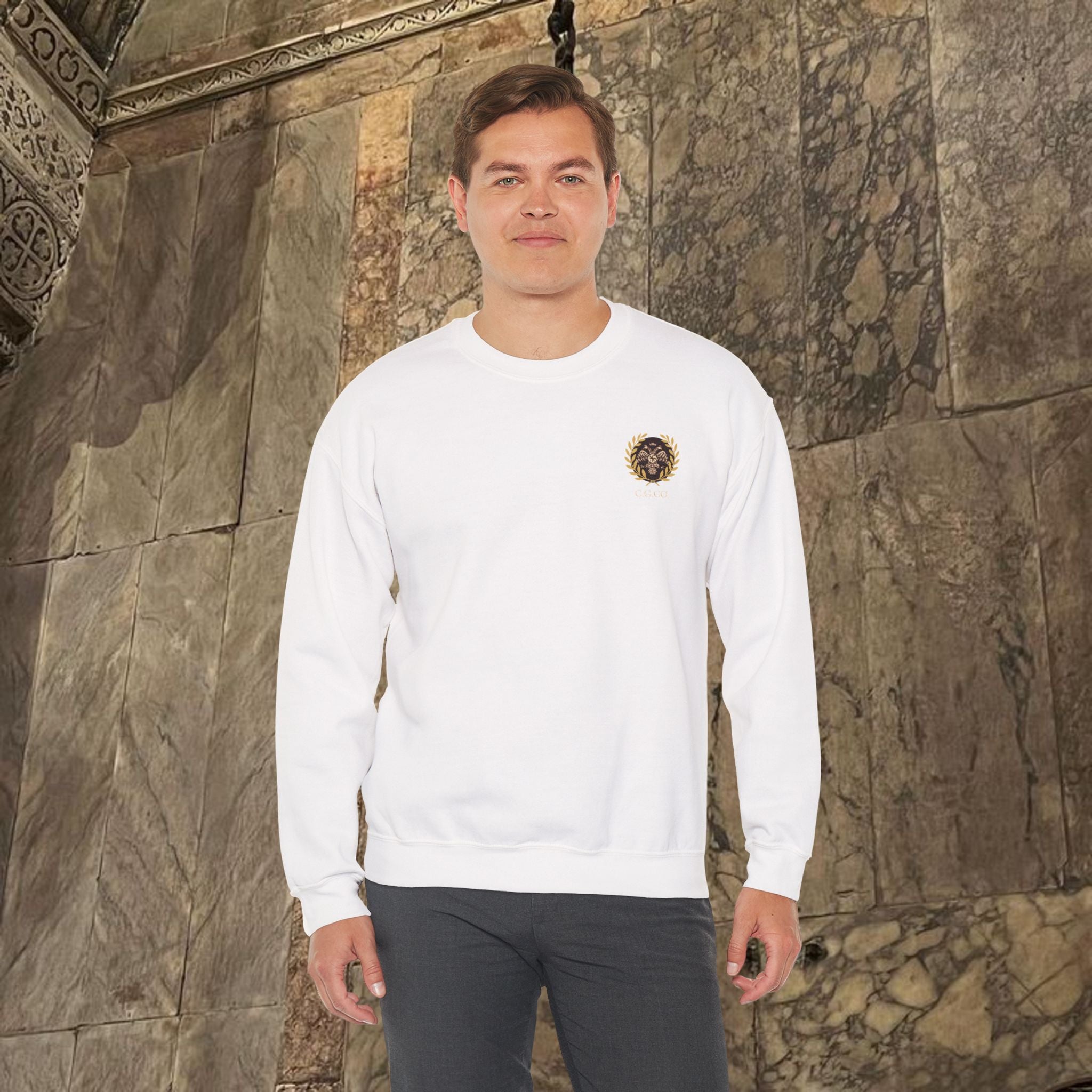 The Kings Fate Byzantine Inspired Graphic Crewneck Sweatshirt Back Version