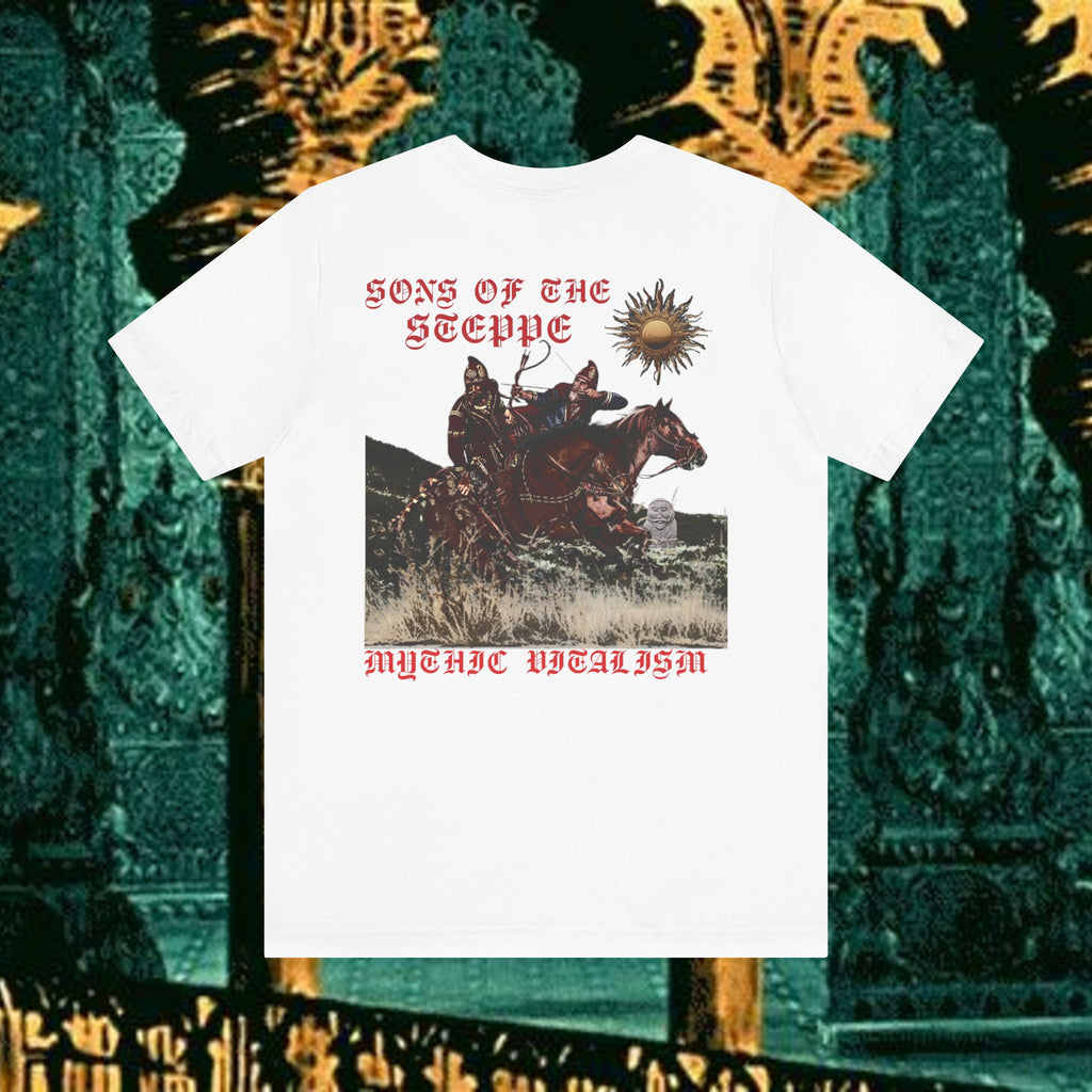 Sons of the Steppe Mythical Medieval Inspired Graphic T Shirt Back Version