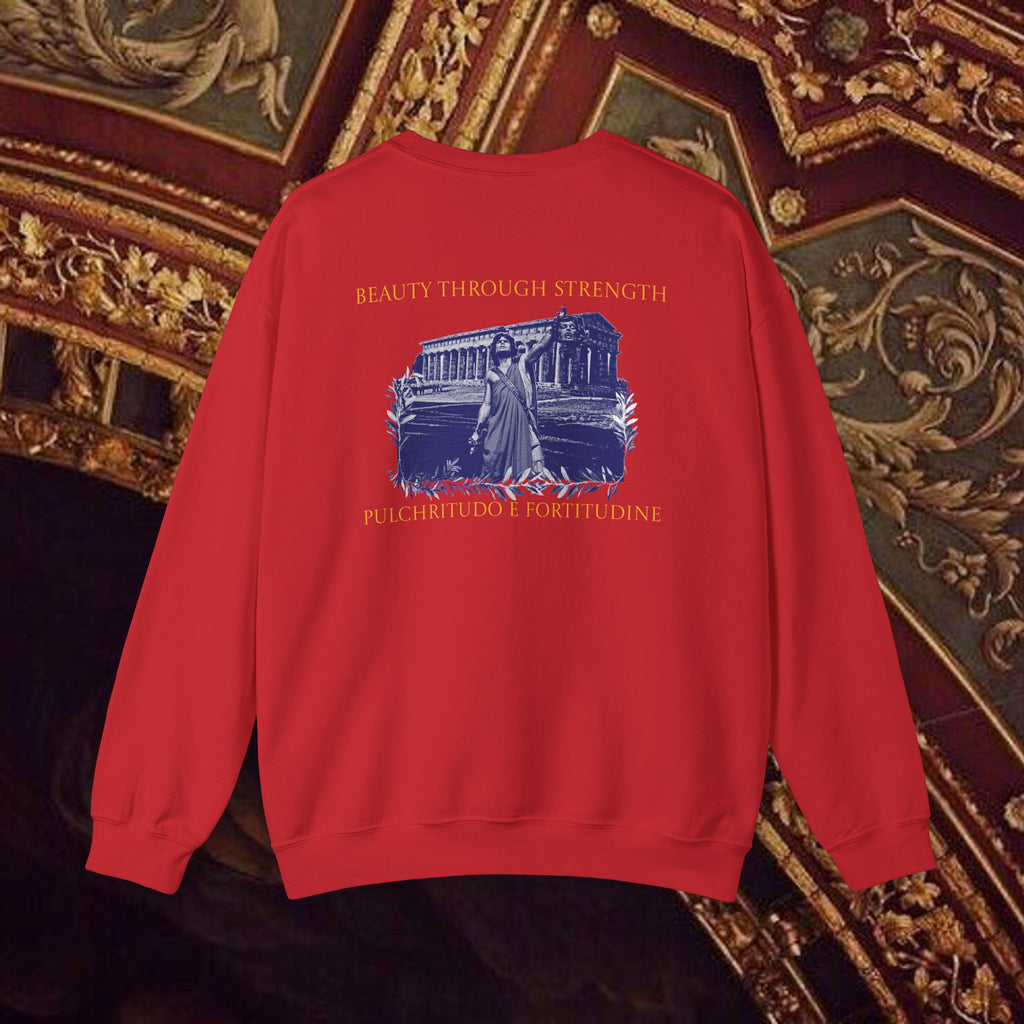 The Hero's Victory Classically-Themed Cotton Graphic Sweatshirt Back Version