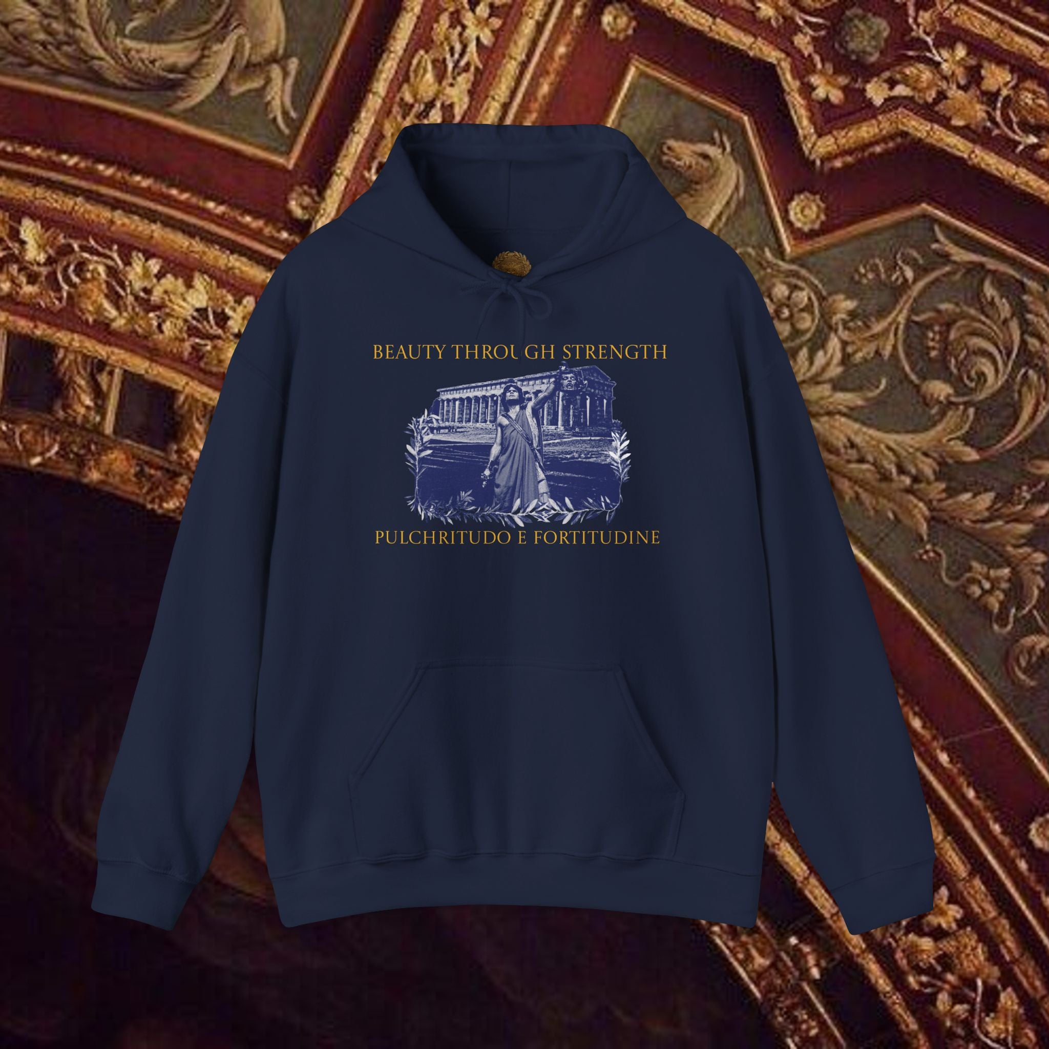 The Hero's Victory Classically-Themed Cotton Graphic Hoodie