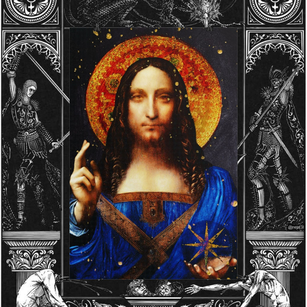 Leonardo da Vinci's Salvator Mundi Remixed Fine Art Print