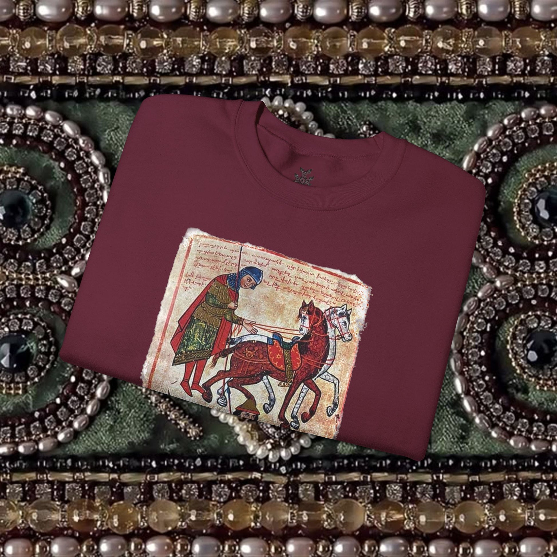 Ancient Armenian Manuscript Graphic Sweatshirt Design
