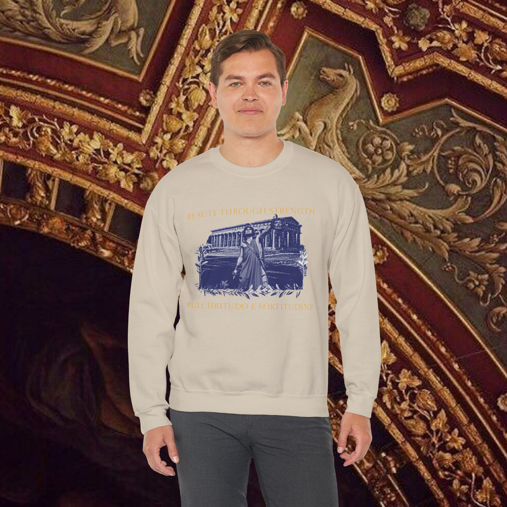 The Hero's Victory Classically-Themed Cotton Graphic T Sweatshirt