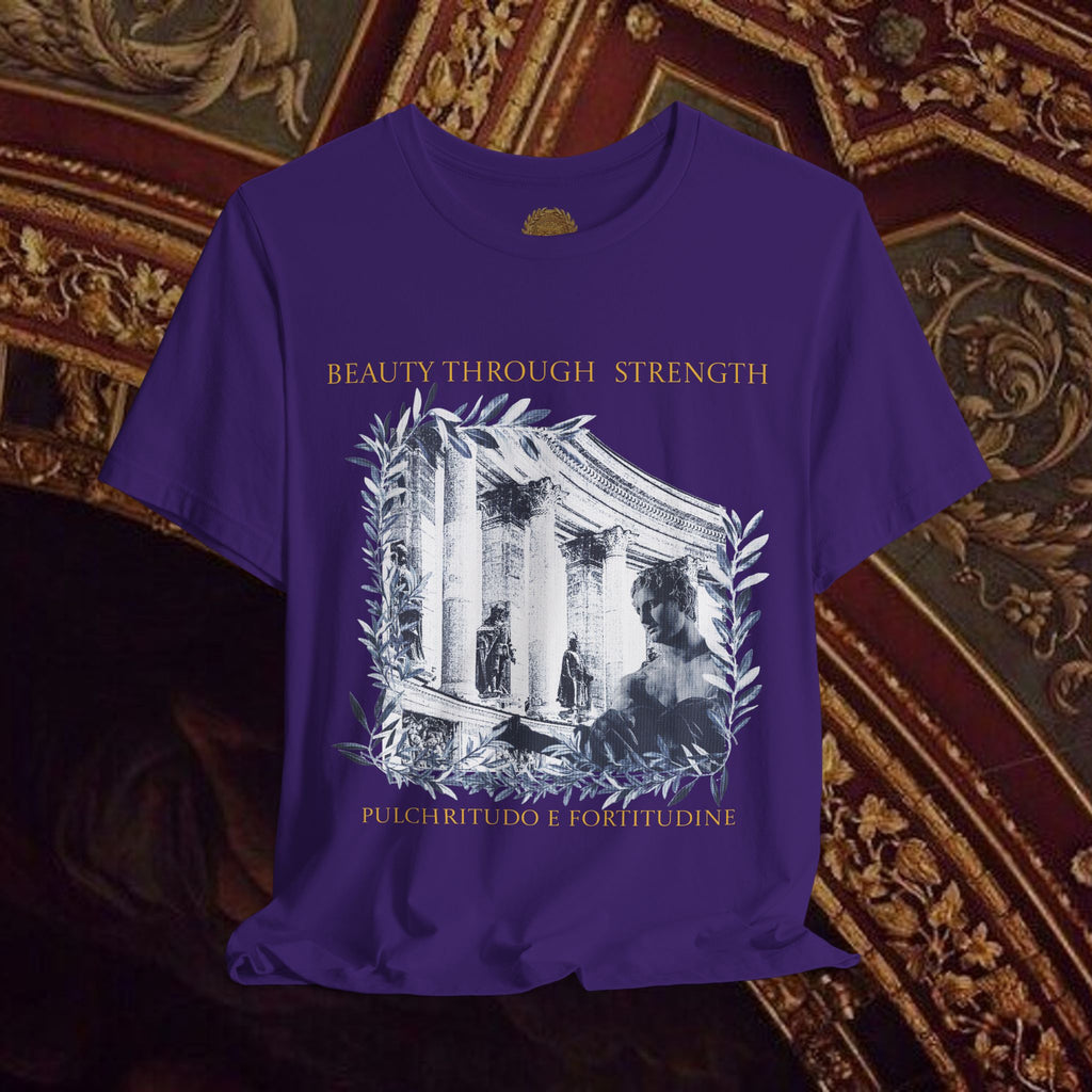 Beauty Through Strength Classically-Inspired Cotton Graphic T-Shirt
