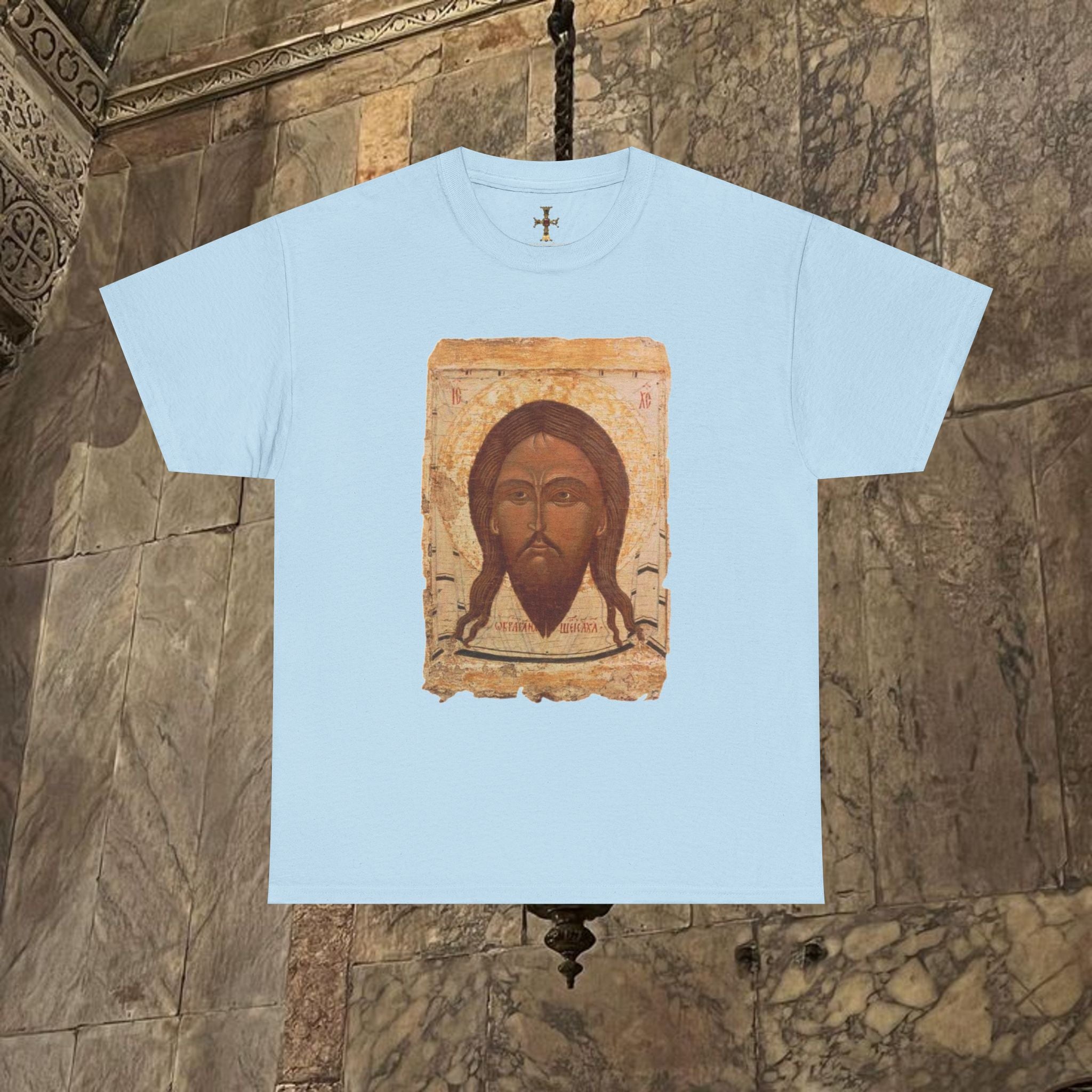 Byzantine Manuscript Art T-Shirt - Sacred Divine Icon