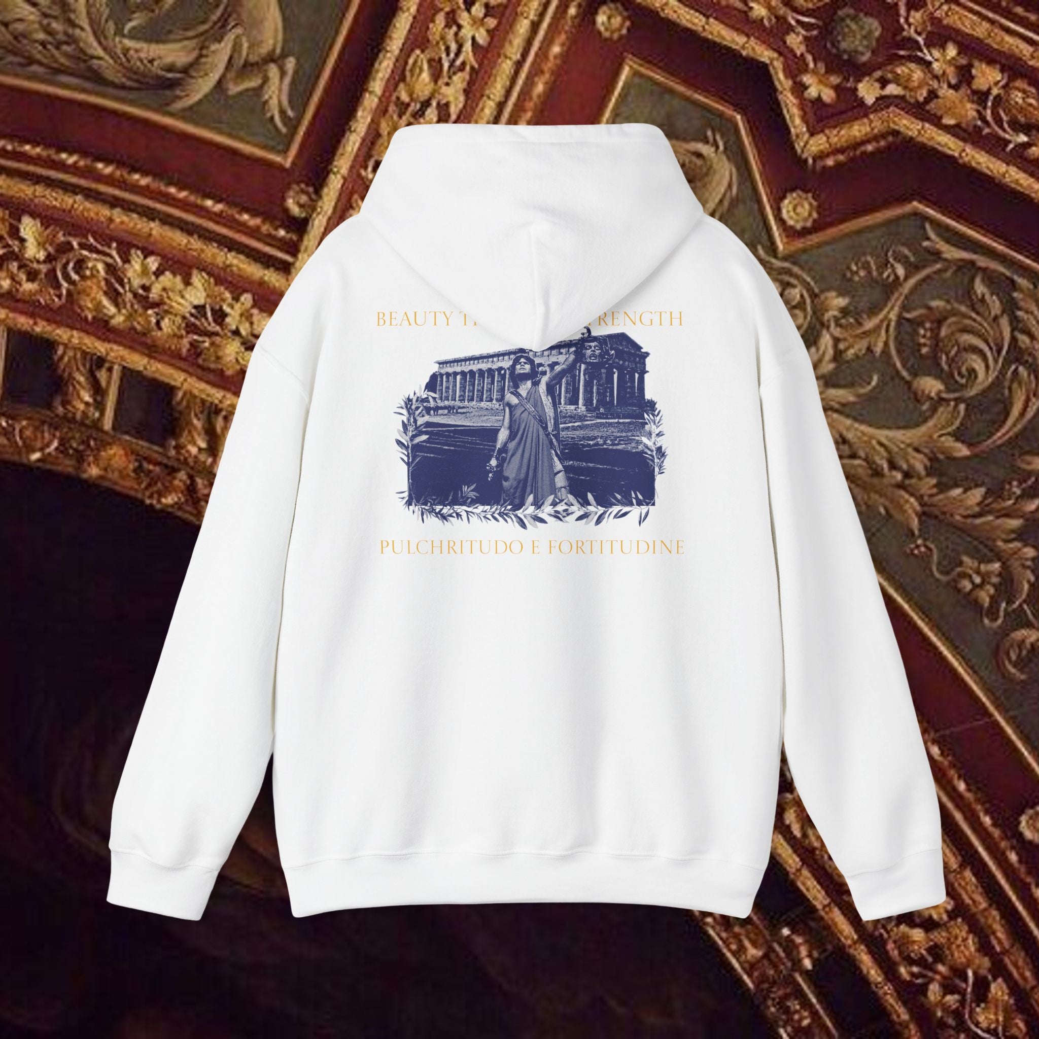 The Hero's Victory Classically-Themed Cotton Graphic Hoodie