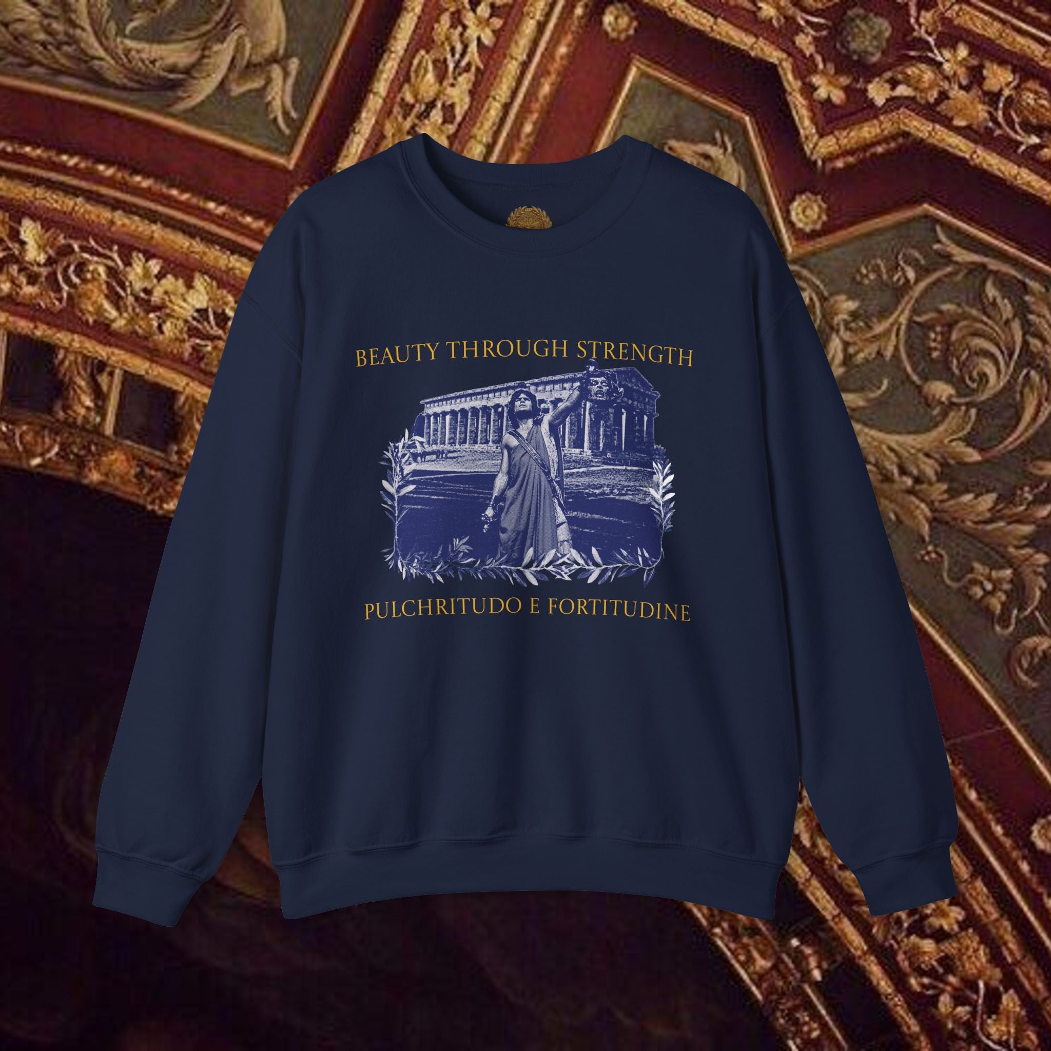 The Hero's Victory Classically-Themed Cotton Graphic T Sweatshirt