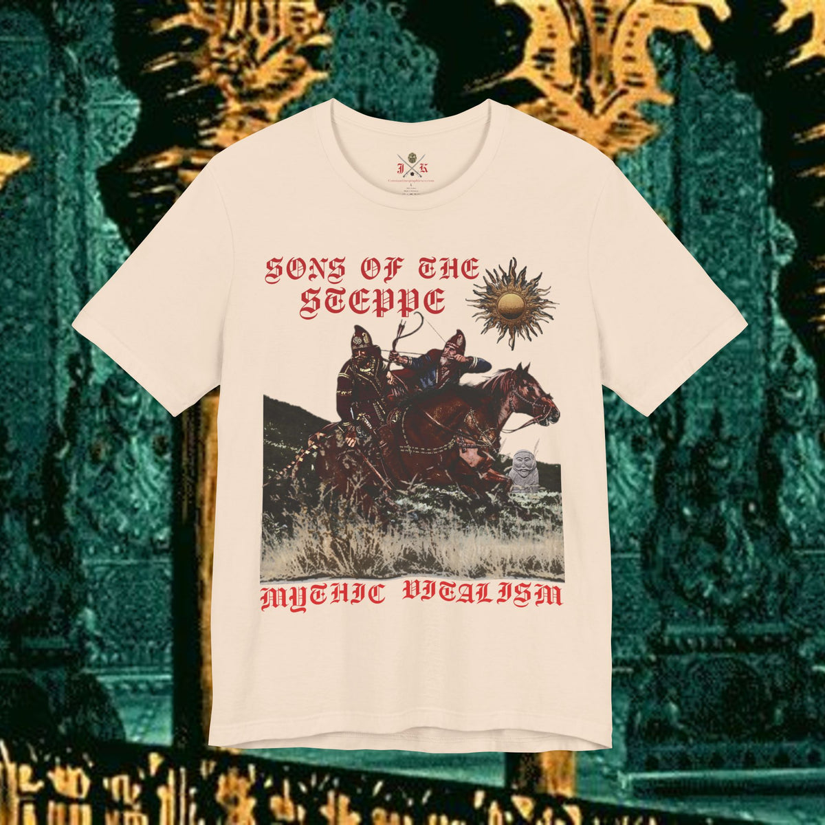 Sons of the Steppe Graphic Tee Mythical Medieval Fantasy Inspired Graphic T Shirt Front Version