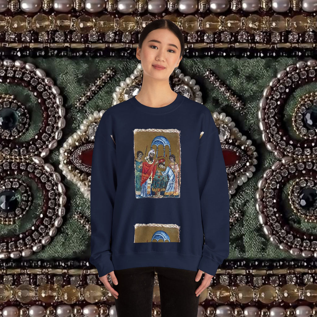 Armenian Manuscript Crewneck Graphic Sweatshirt