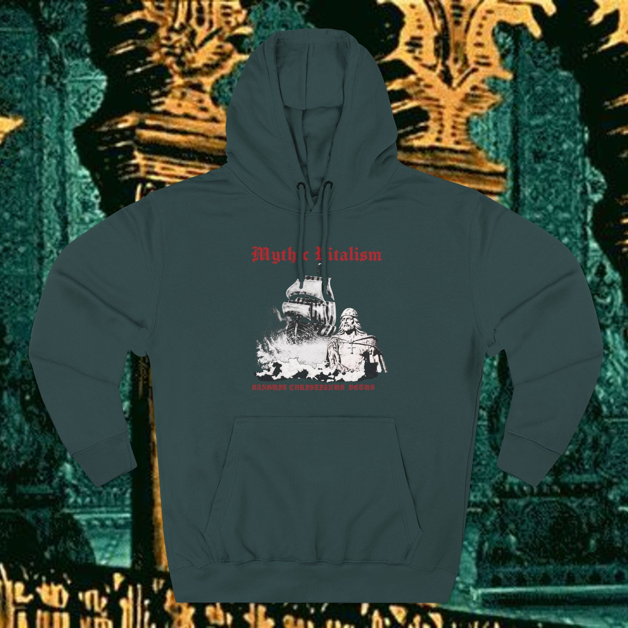 Mythical Vitalism, Sanguis Christianus Vetus Adventure and Exploration Inspired Graphic Fleece Hoodie