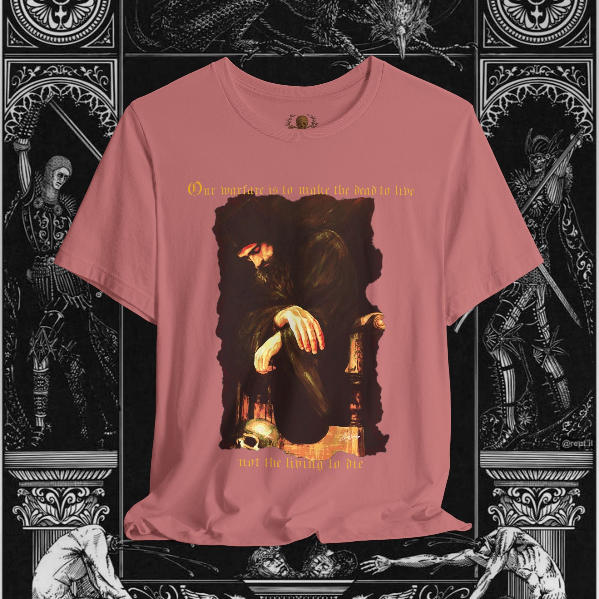 Man's Memento Medieval Fantasy Graphic T Shirt