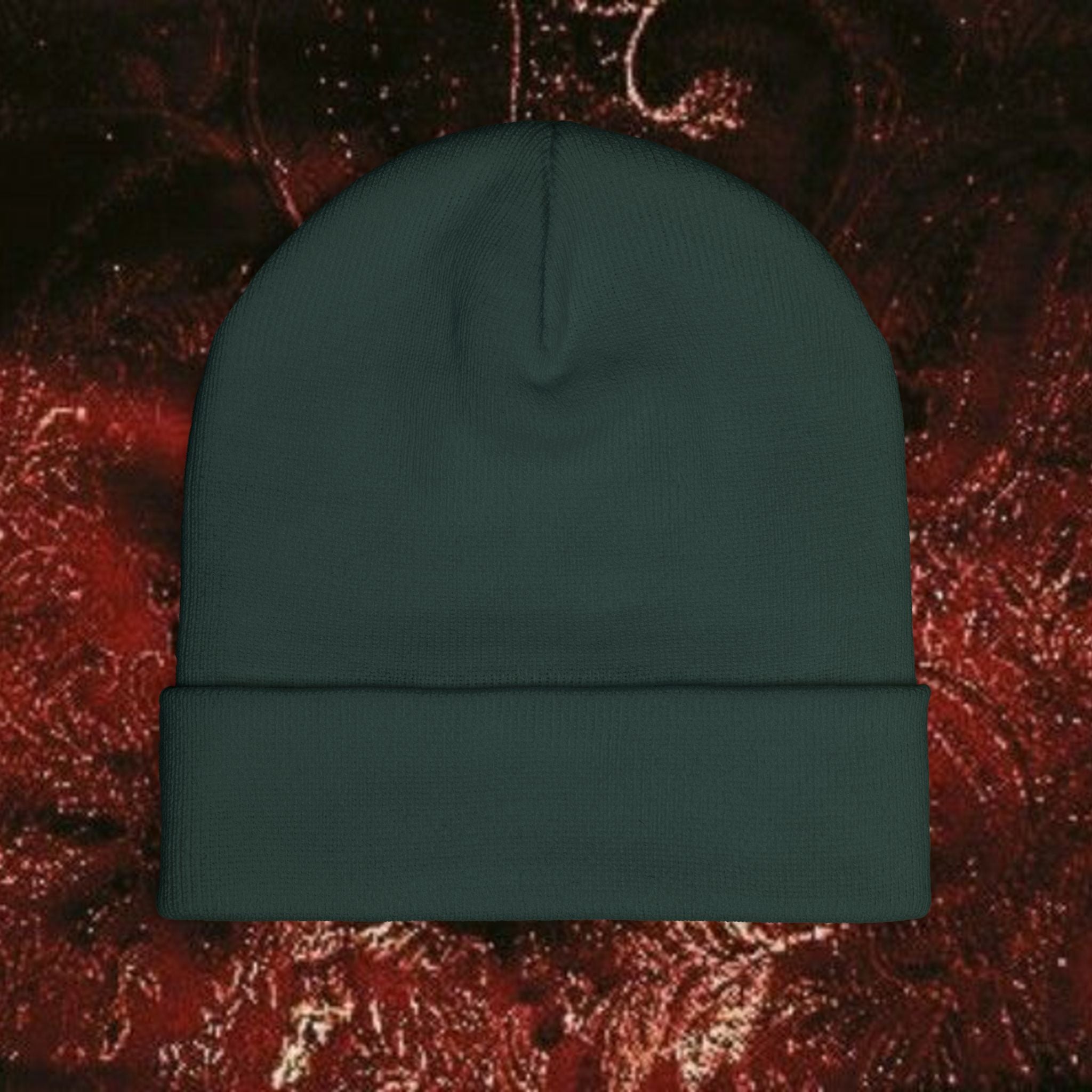 Golden Laurel Embroidered Knit Beanie - Ancient Greek Inspired Winter Hat