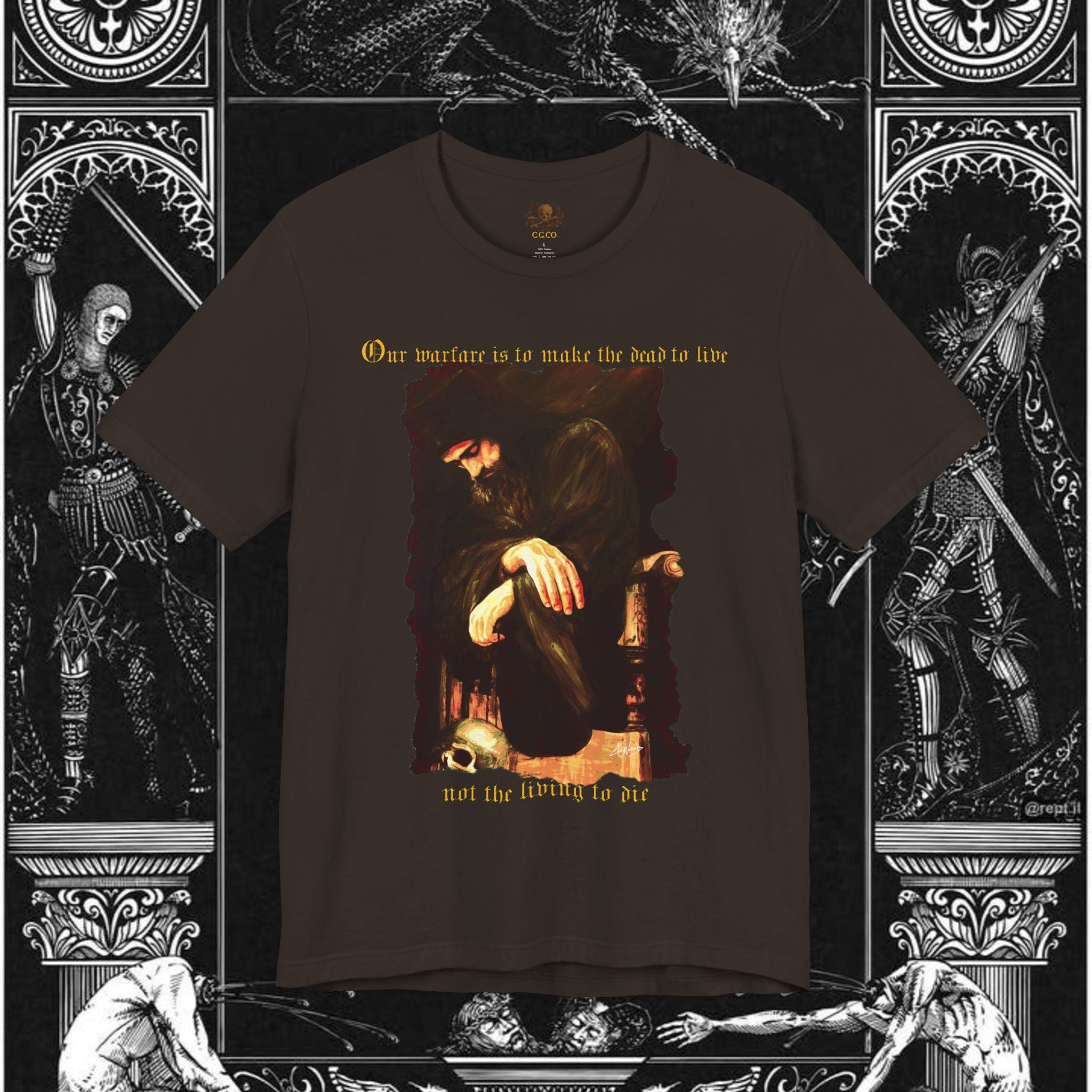 Man's Memento Medieval Fantasy Graphic T Shirt