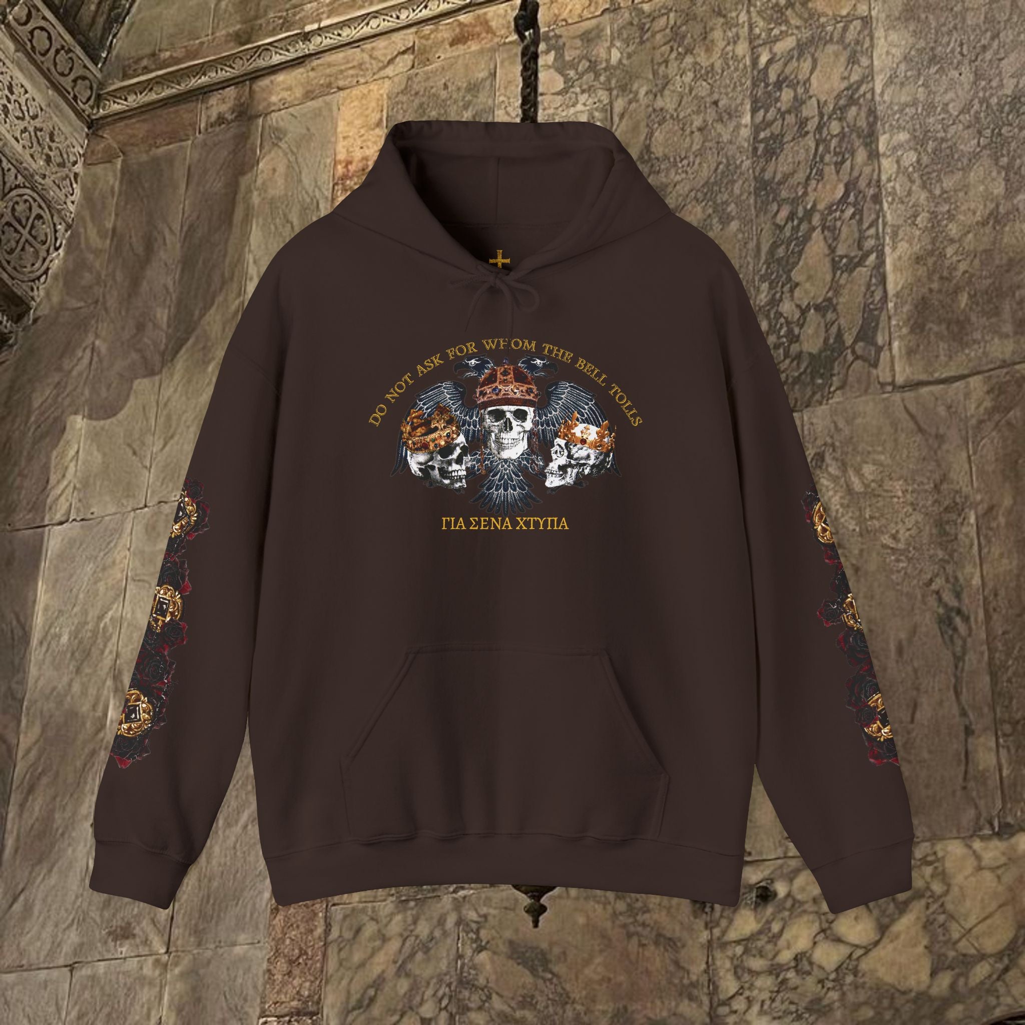 The Kings Fate Byzantine Inspired Graphic Hoodie Front Version