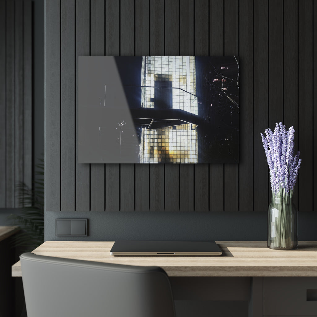 NYC Light Grid Tower Acrylic Print