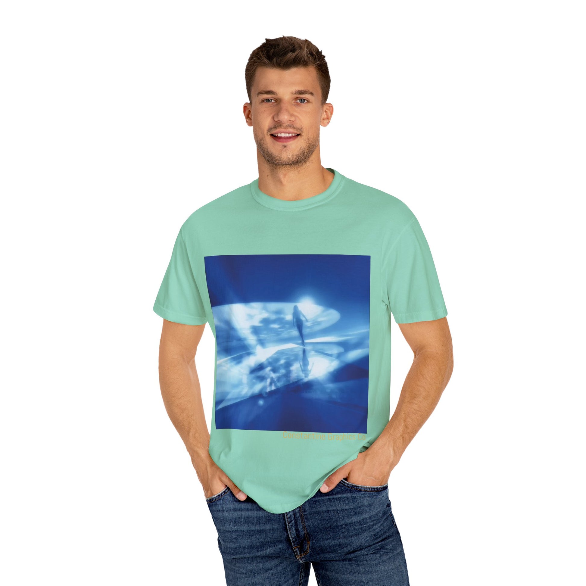 The Blue Portal Cyber Y2k Graphic T Shirt
