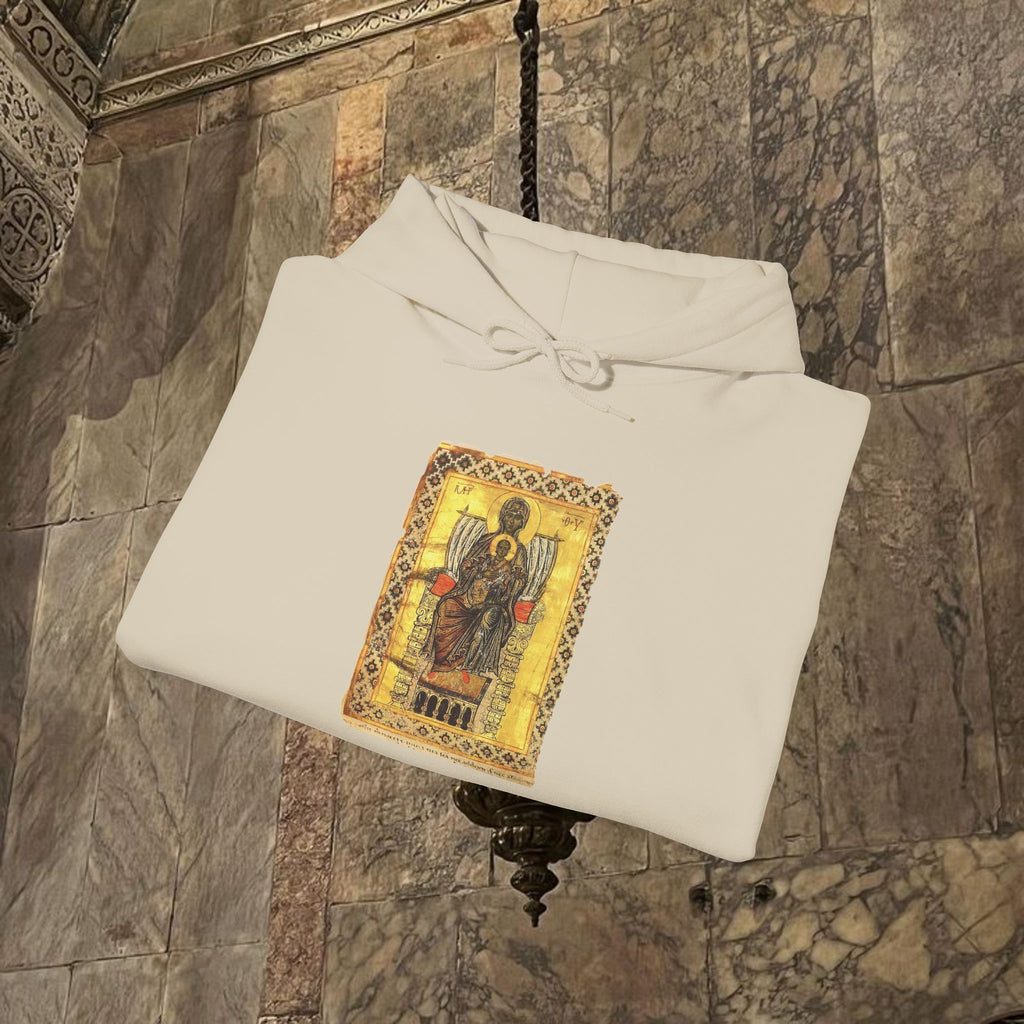 Byzantine Manuscript Art Hoodie - Orthodox Icon Design