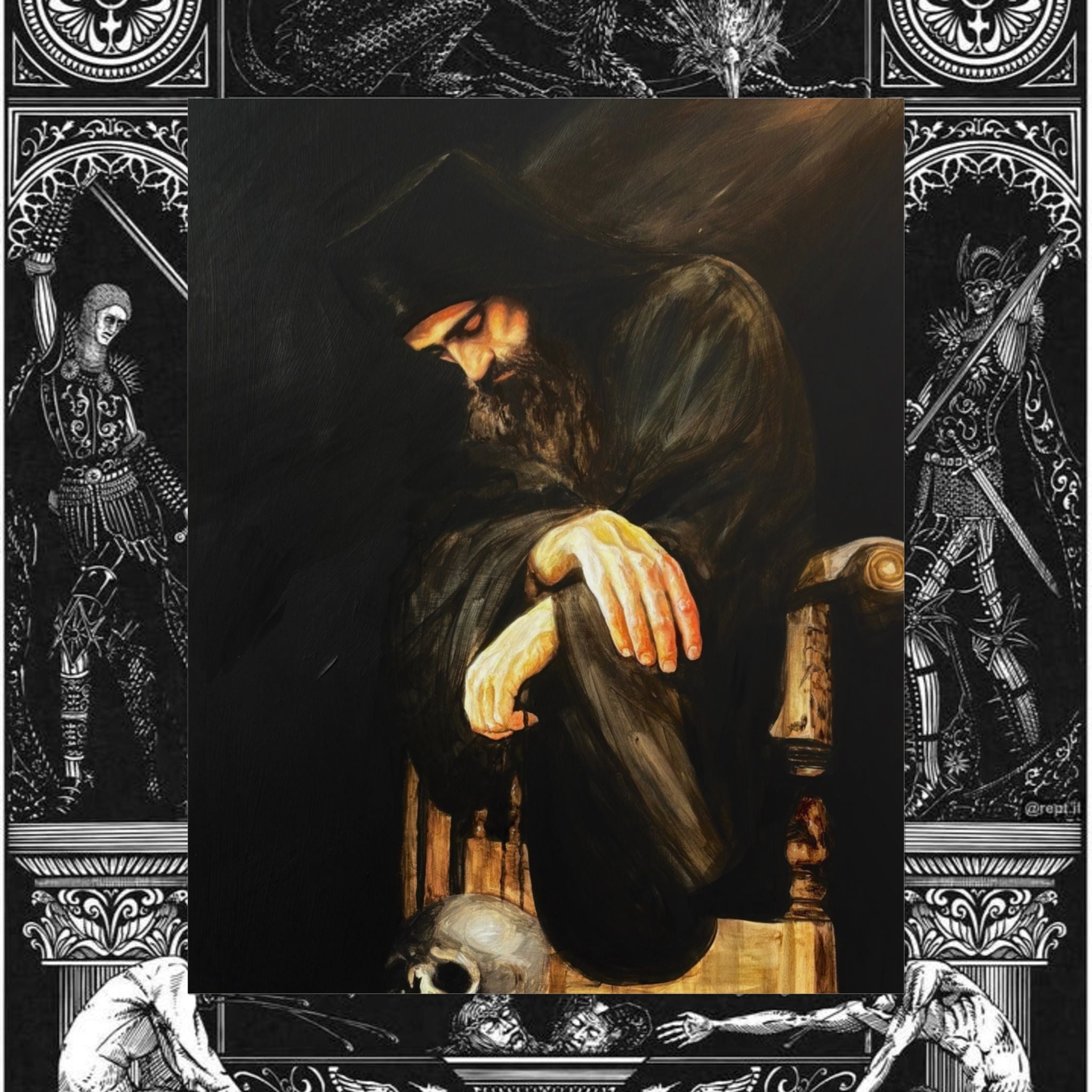 Man's Memento Medieval Fantasy Fine Art Print
