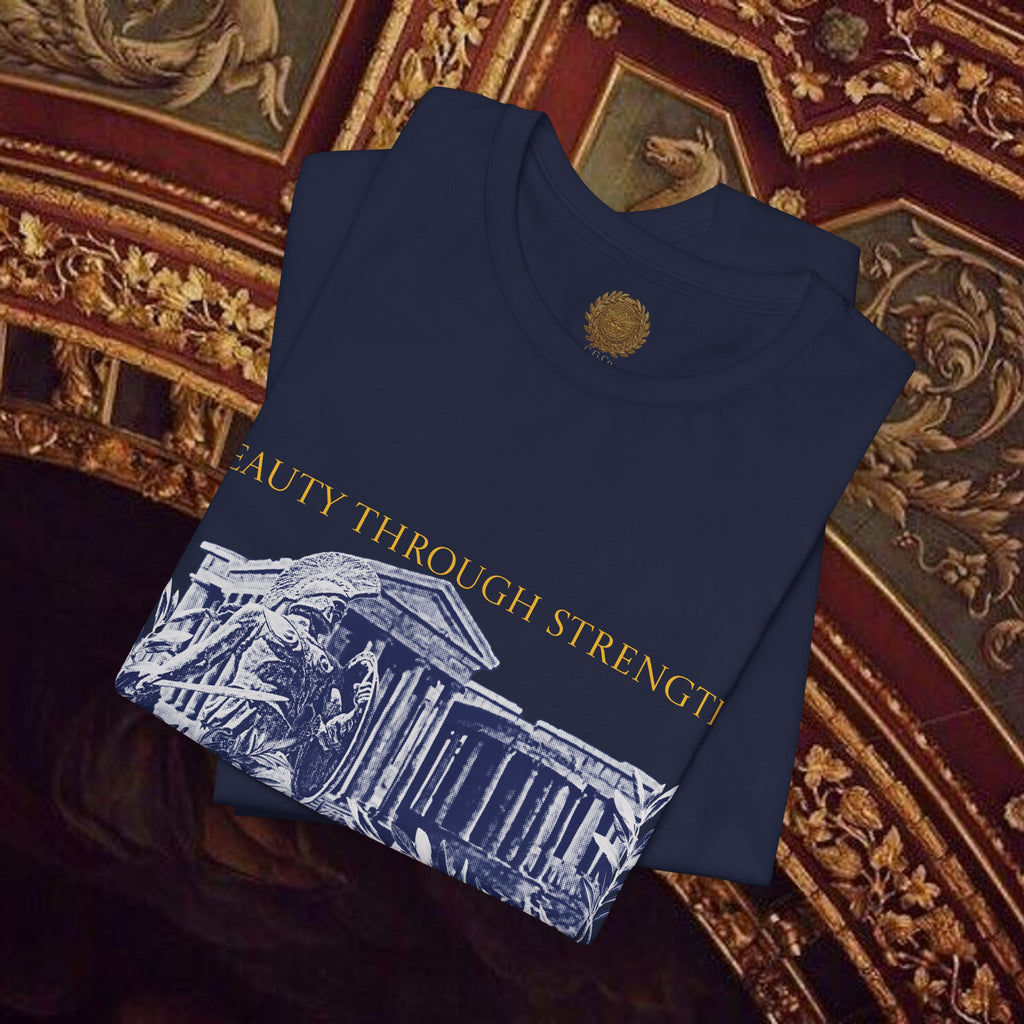 Guardian of the Temple Classically- Inspired Cotton Graphic T Shirt