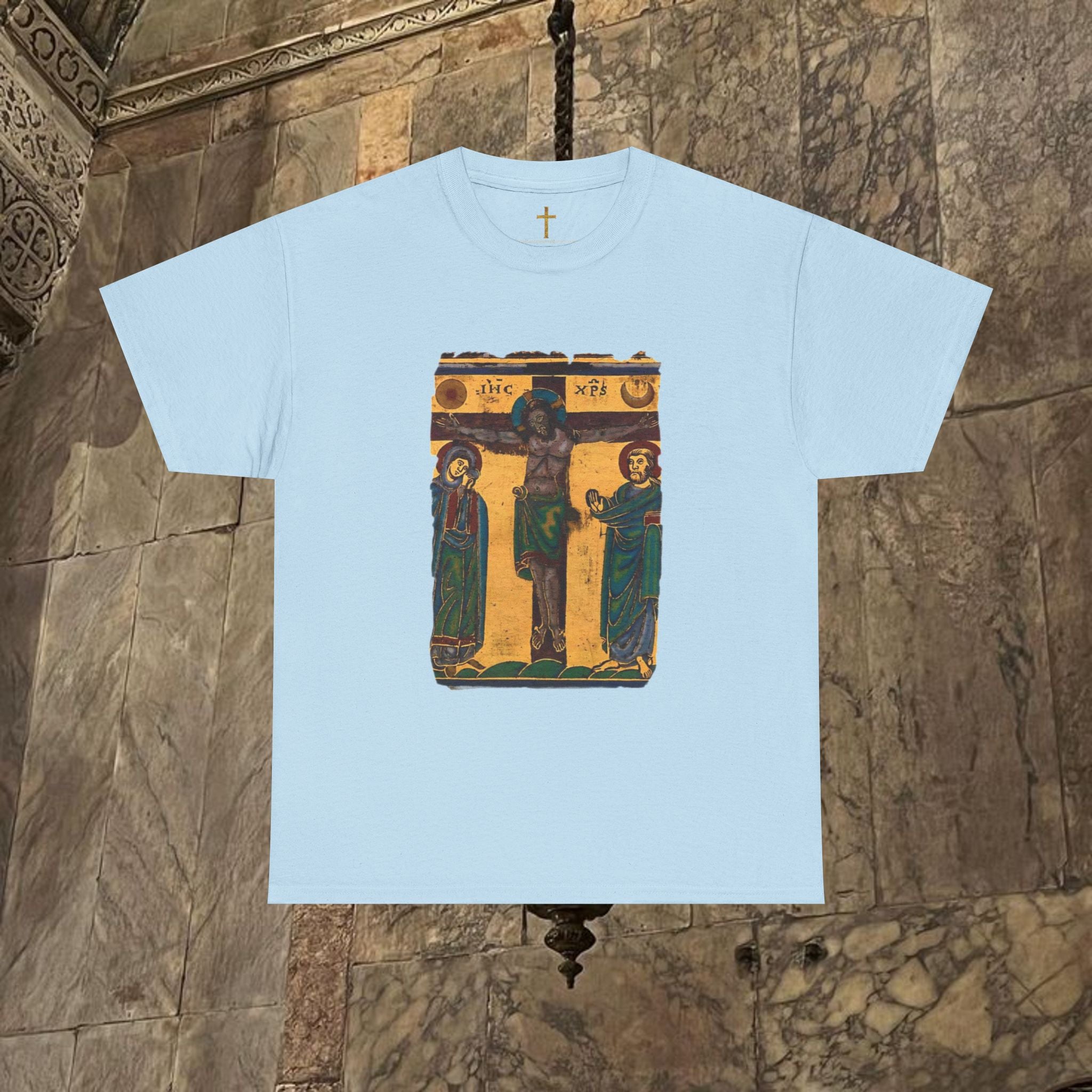 Byzantine Manuscript Art T-Shirt - Sacred Icon work